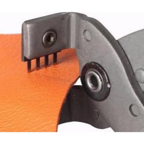 Leather Hole Puncher, Leather Silent Pliers Sturdy Carbon Steel Leather Craft Hole Punch Stitching Tools Sewing Chisel for Belts Purses Watch Bands(4mm-2 Teeth)
