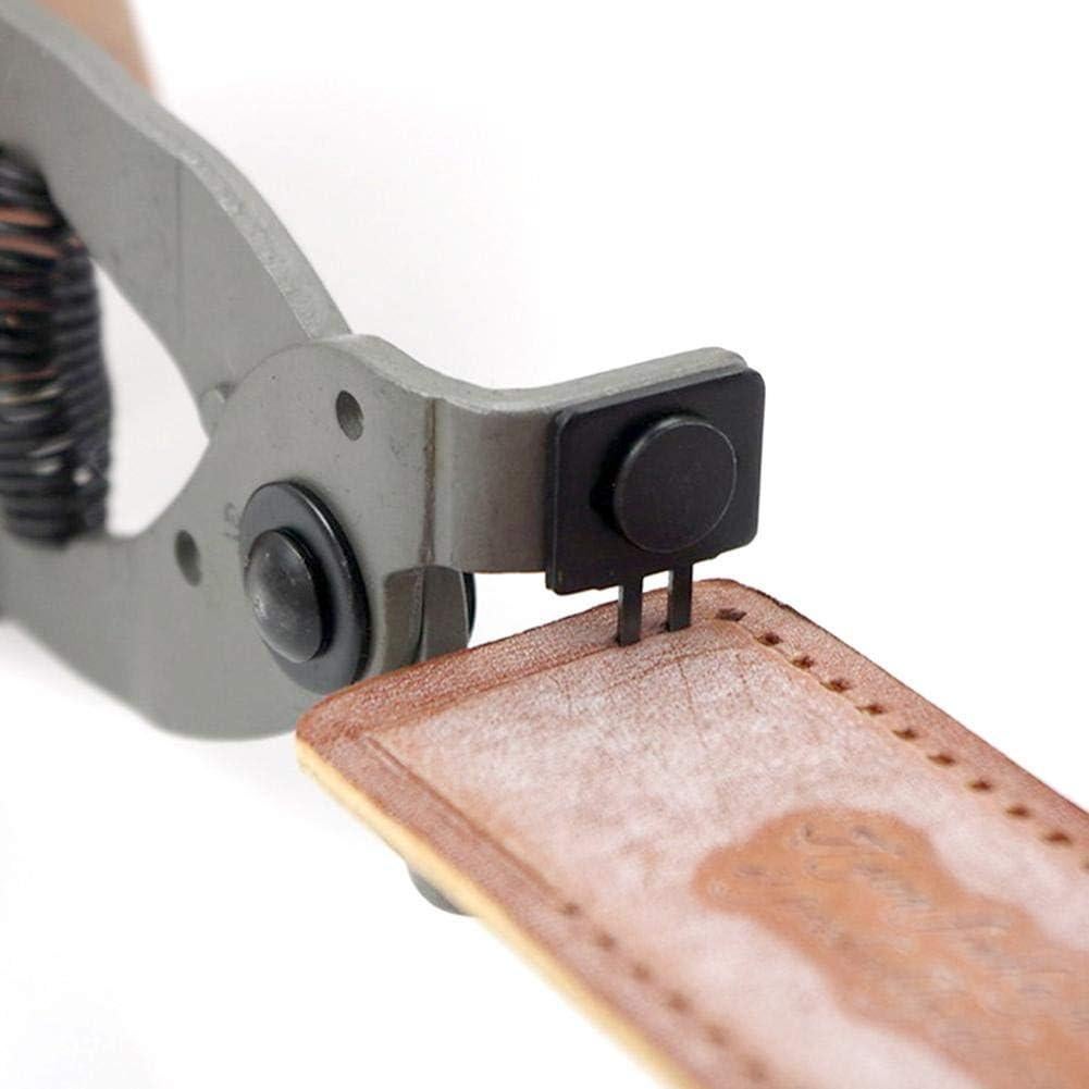 Leather Hole Puncher, Leather Silent Pliers Sturdy Carbon Steel Leather Craft Hole Punch Stitching Tools Sewing Chisel for Belts Purses Watch Bands(4mm-2 Teeth)