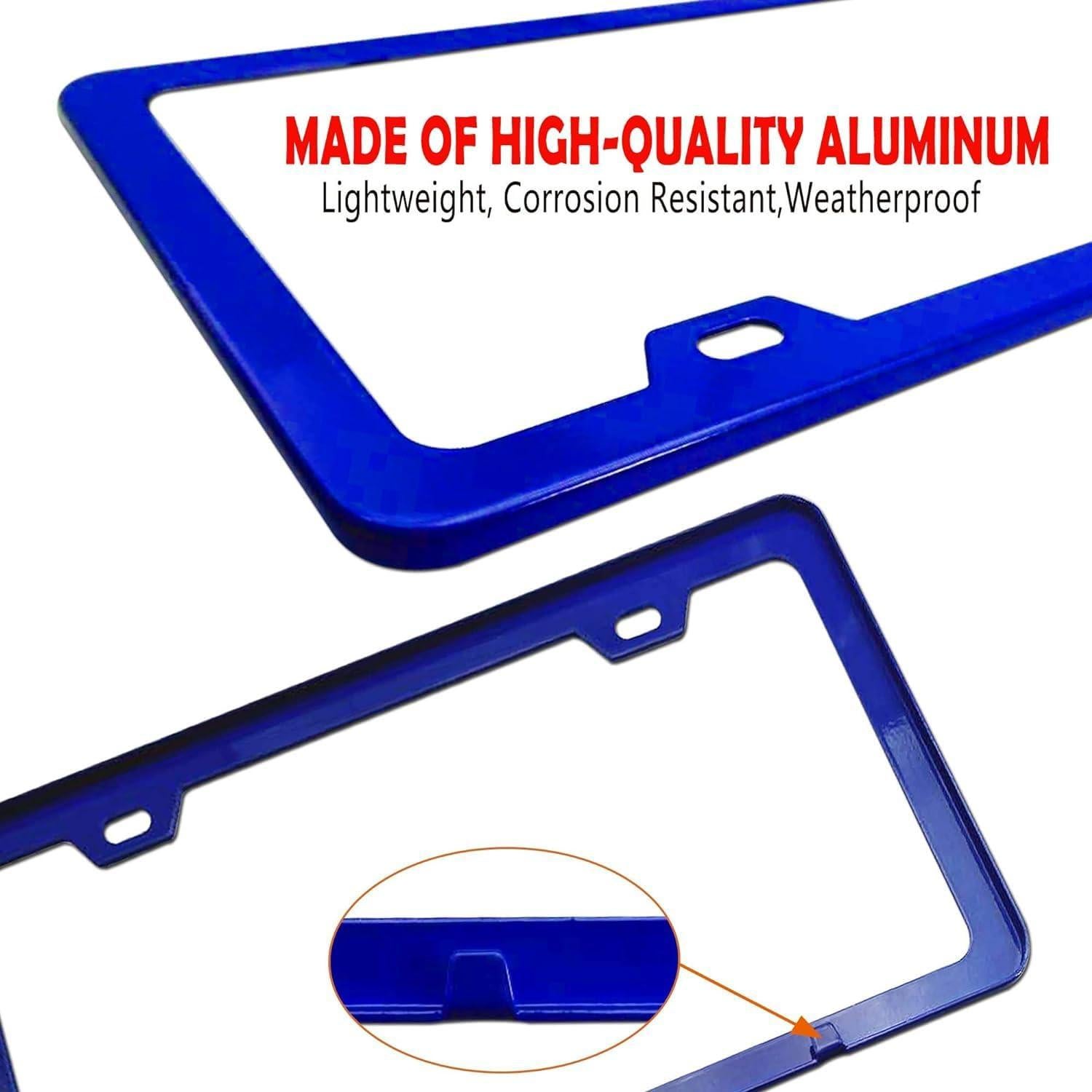 Marco de Placa de Licencia Azul BGGTMO - Metal 2 Piezas