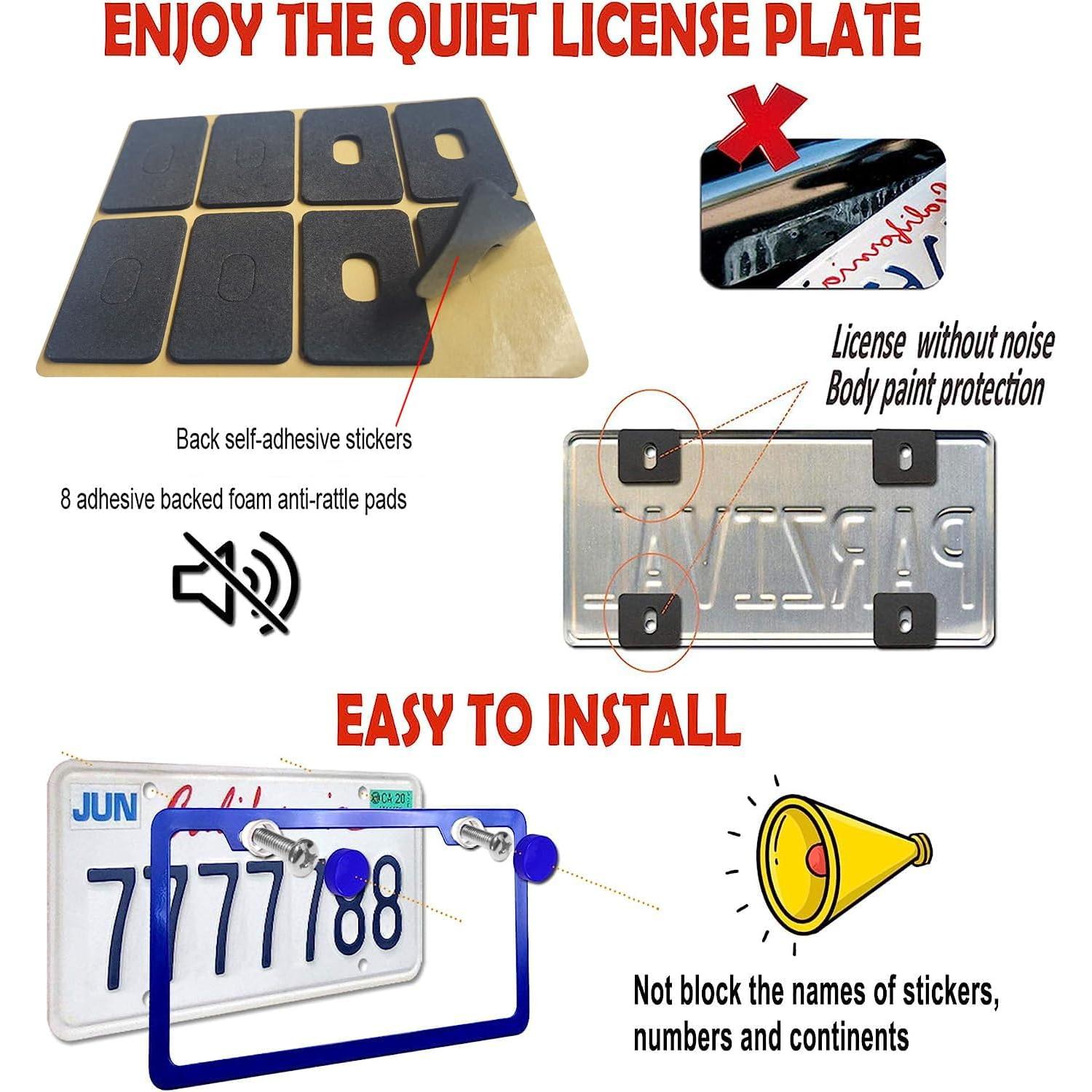 Marco de Placa de Licencia Azul BGGTMO - Metal 2 Piezas