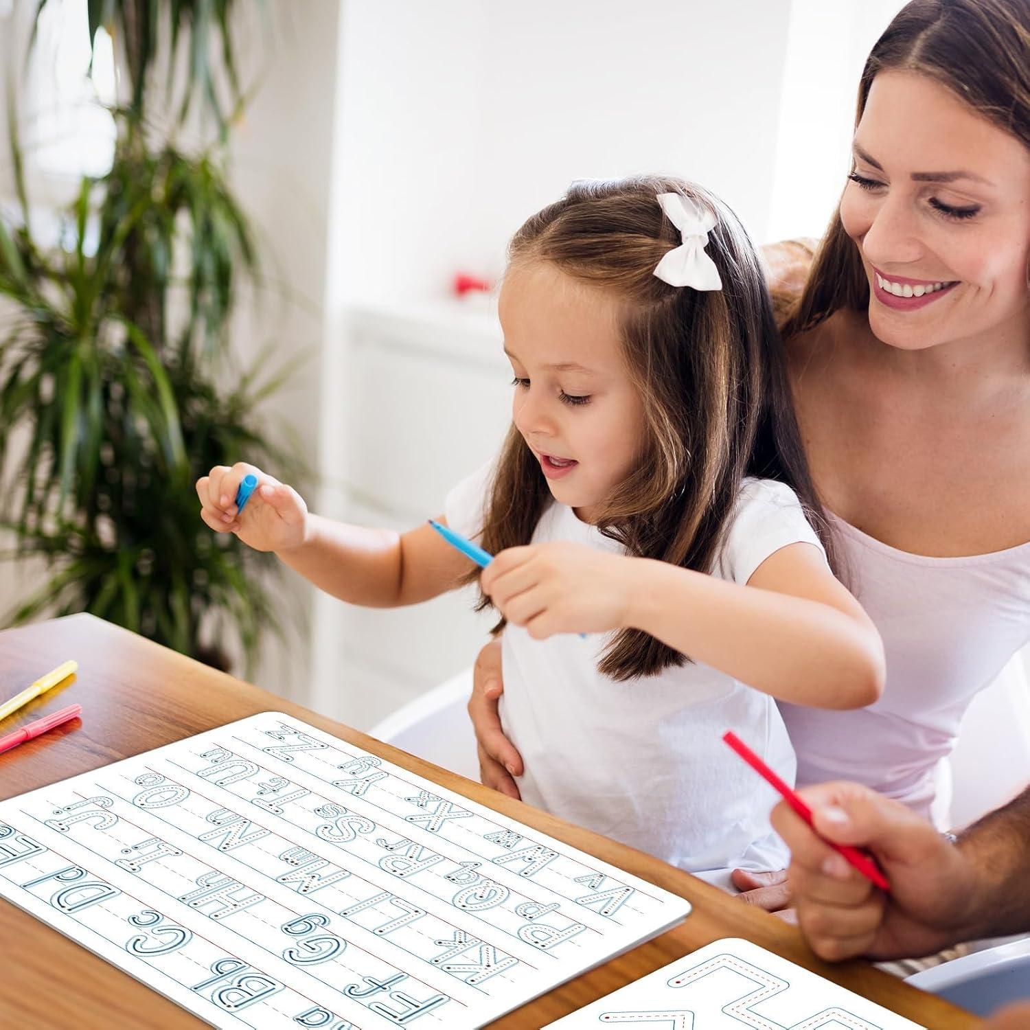 24 Piezas Pizarras Borrables Naozinebi 30x22 cm Trazado ABC