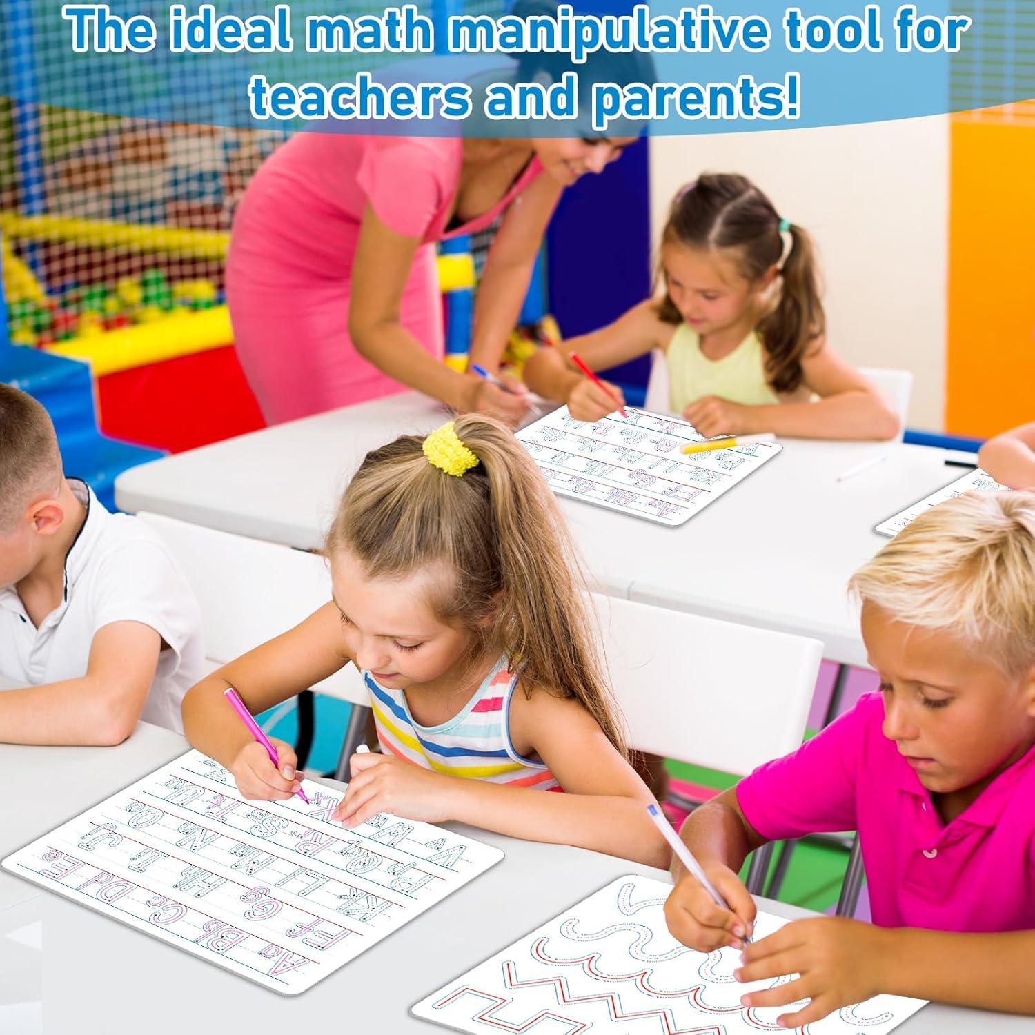 24 Piezas Pizarras Borrables Naozinebi 30x22 cm Trazado ABC