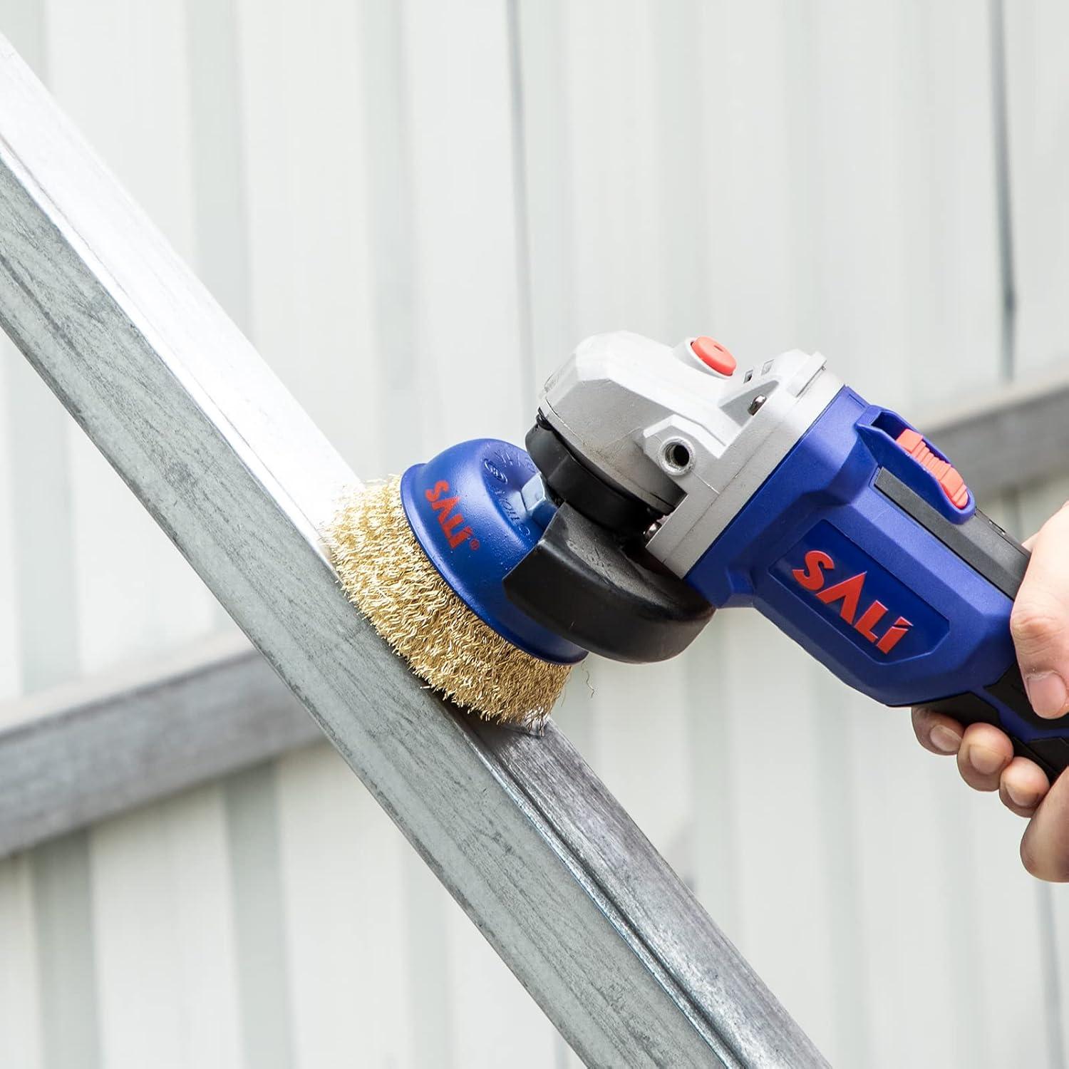 Cepillos de Copa de Alambre SALI 4" Crimpado Grueso - Paquete de 2