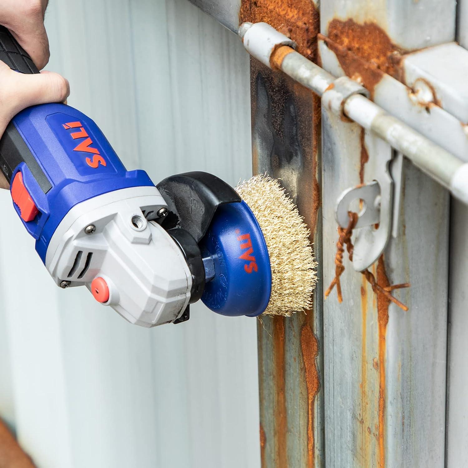 Cepillos de Copa de Alambre SALI 4" Crimpado Grueso - Paquete de 2