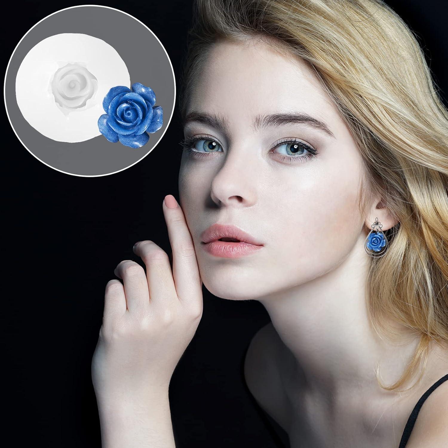 Molde de Silicona para Resina de Flores PAGOW 5 Piezas