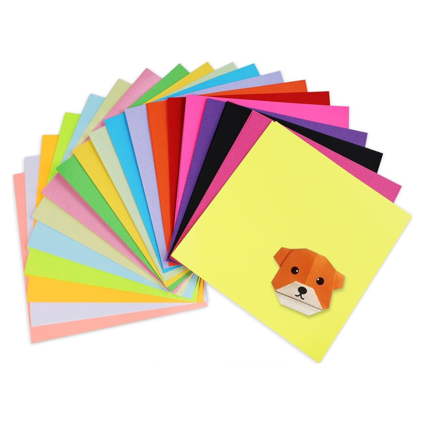 Papel de Origami 100 Hojas 25x25 cm 20 Colores Doble Cara