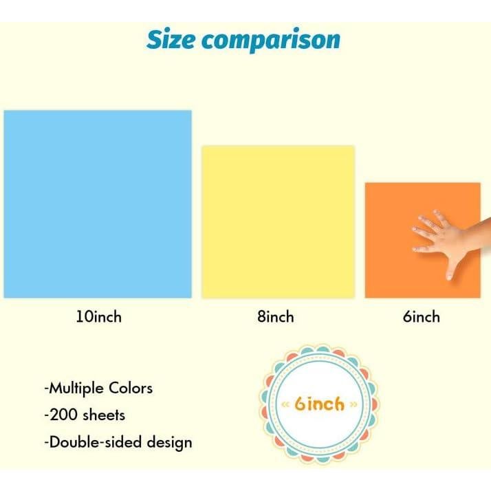 Papel de Origami 100 Hojas 25x25 cm 20 Colores Doble Cara