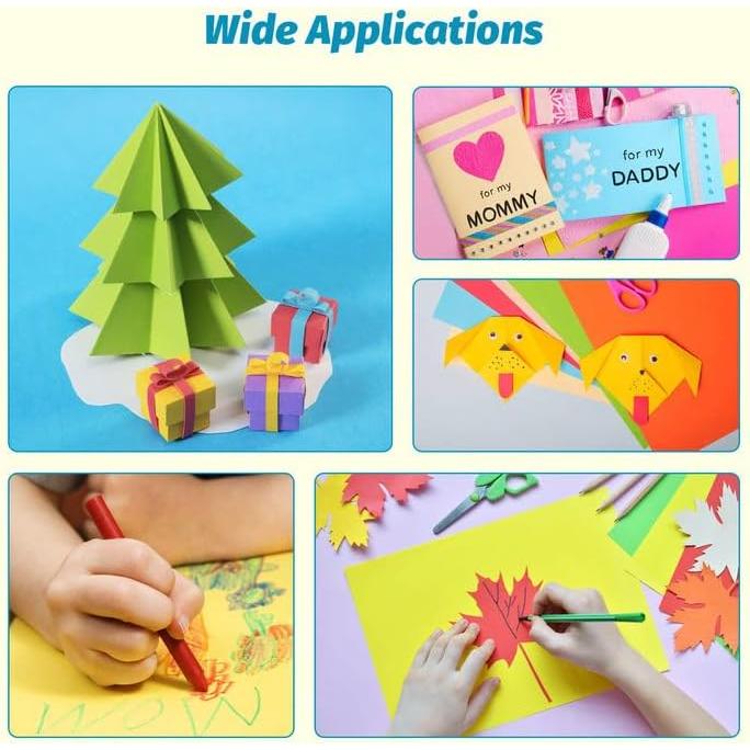 Papel de Origami 100 Hojas 25x25 cm 20 Colores Doble Cara