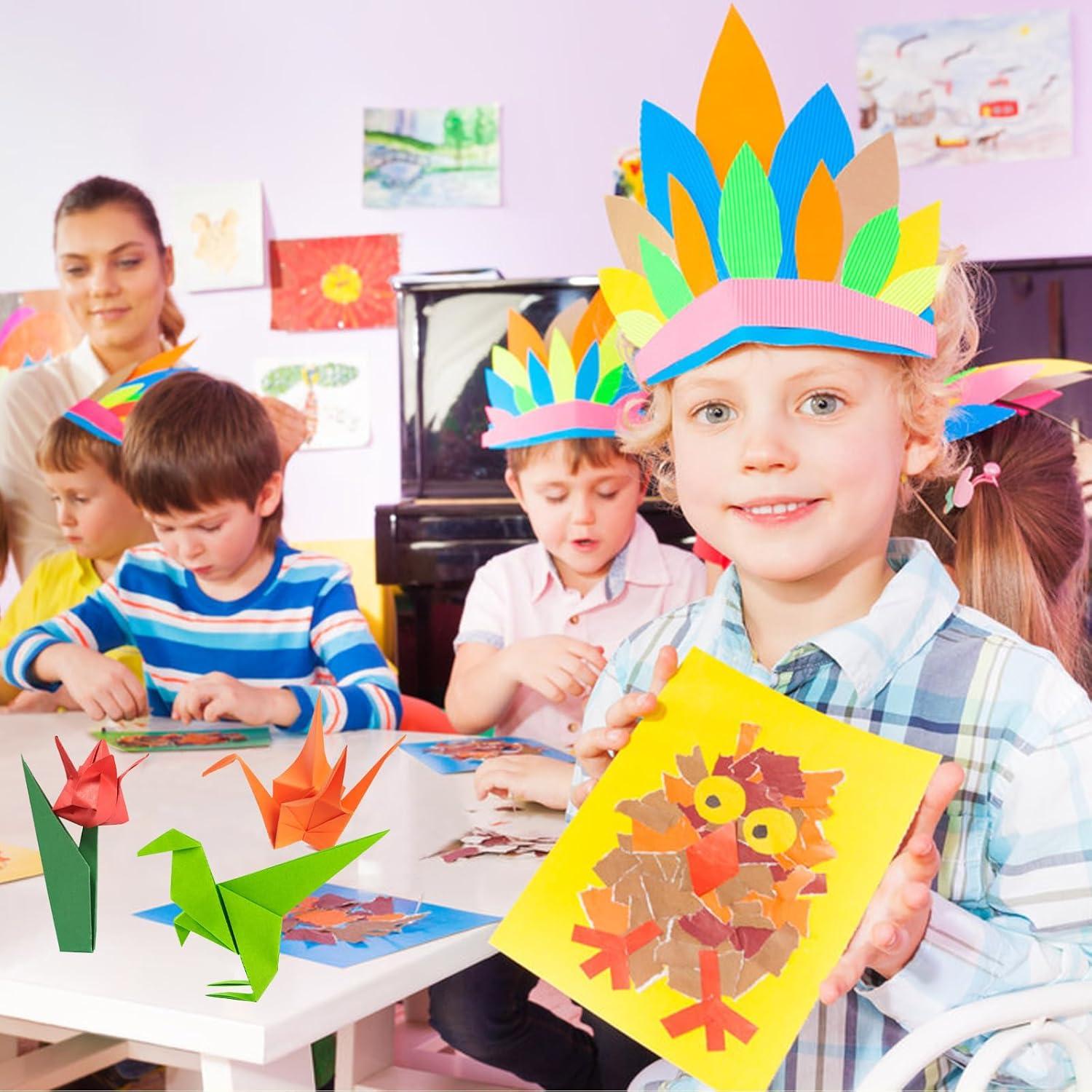 Papel de Origami 100 Hojas 25x25 cm 20 Colores Doble Cara