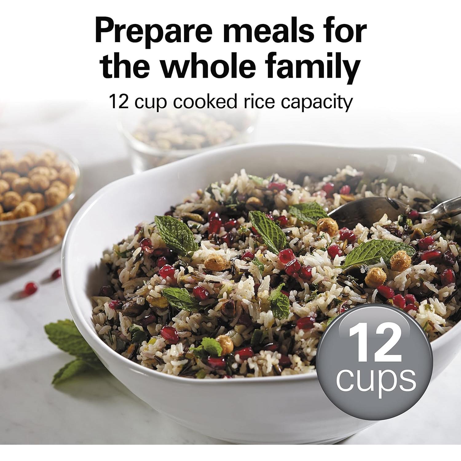 Cocinero de Arroz Digital Programable Hamilton Beach 12 Tazas