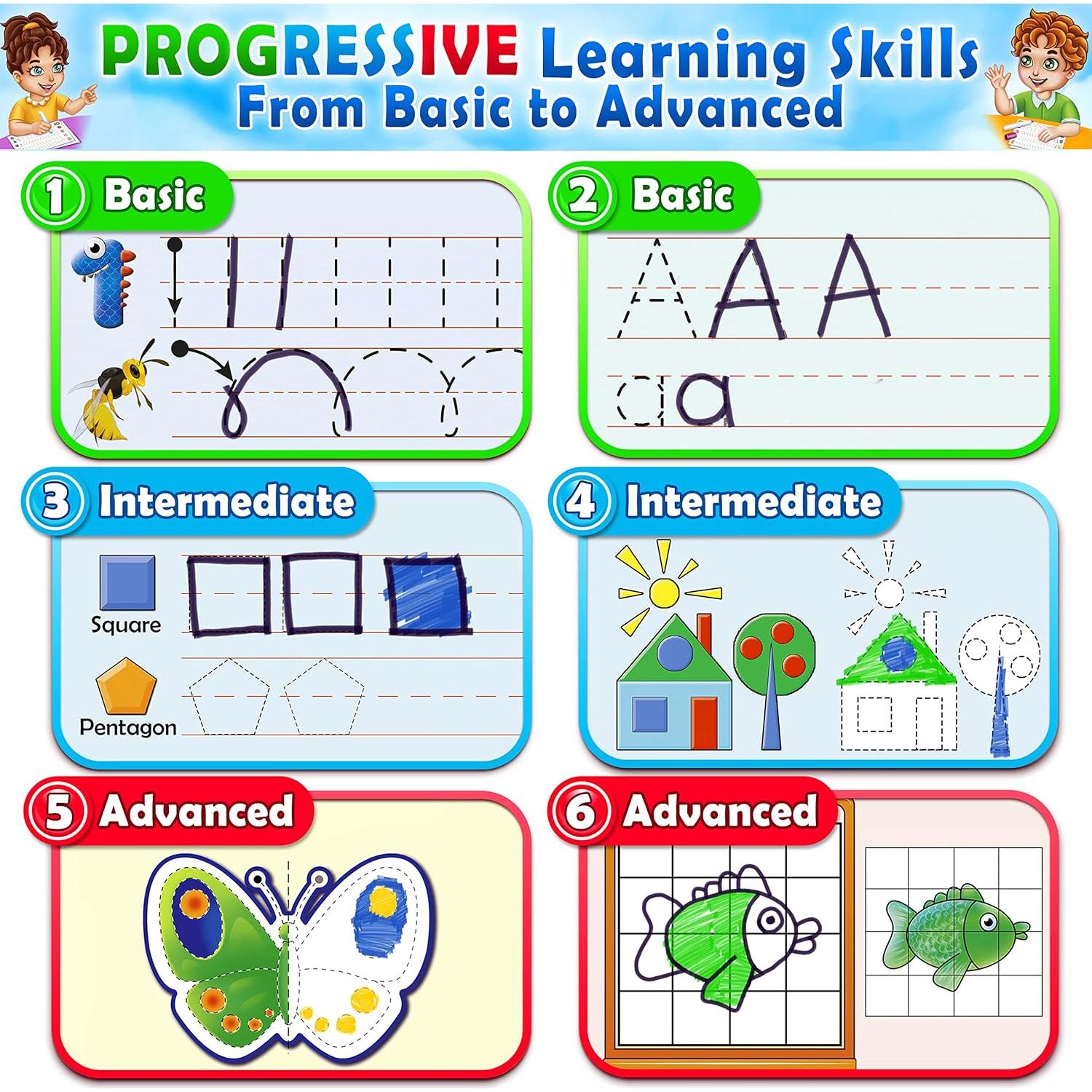 Libro de Actividades Preescolares Curioso 2 Aprender - Azul