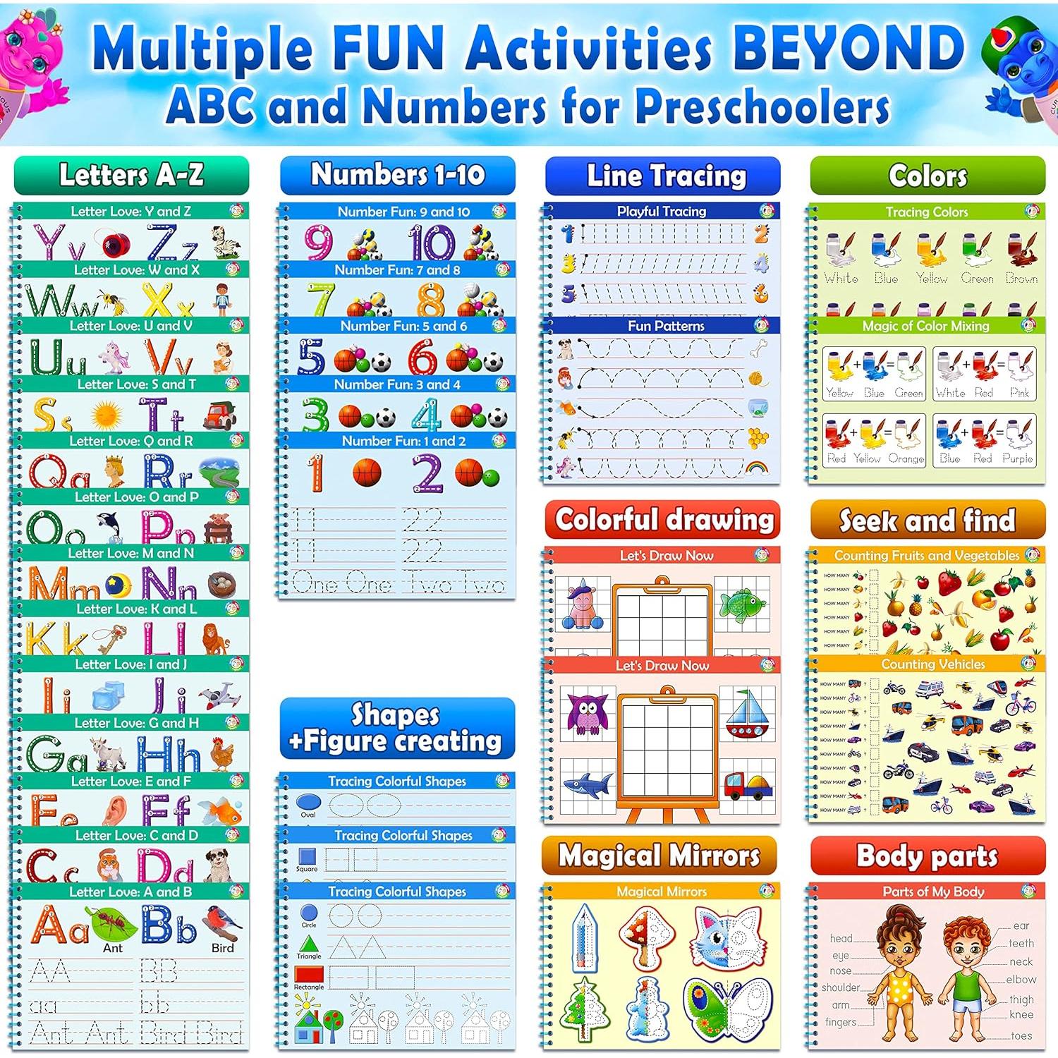 Libro de Actividades Preescolares Curioso 2 Aprender - Azul