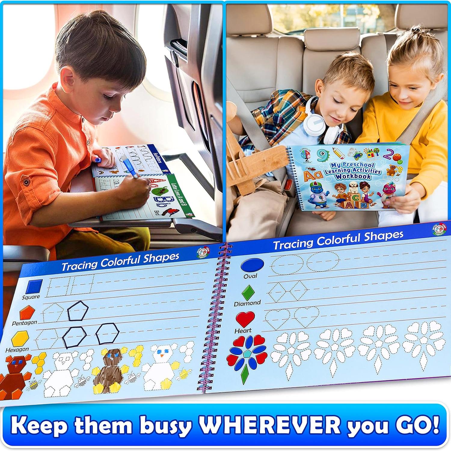 Libro de Actividades Preescolares Curioso 2 Aprender - Azul