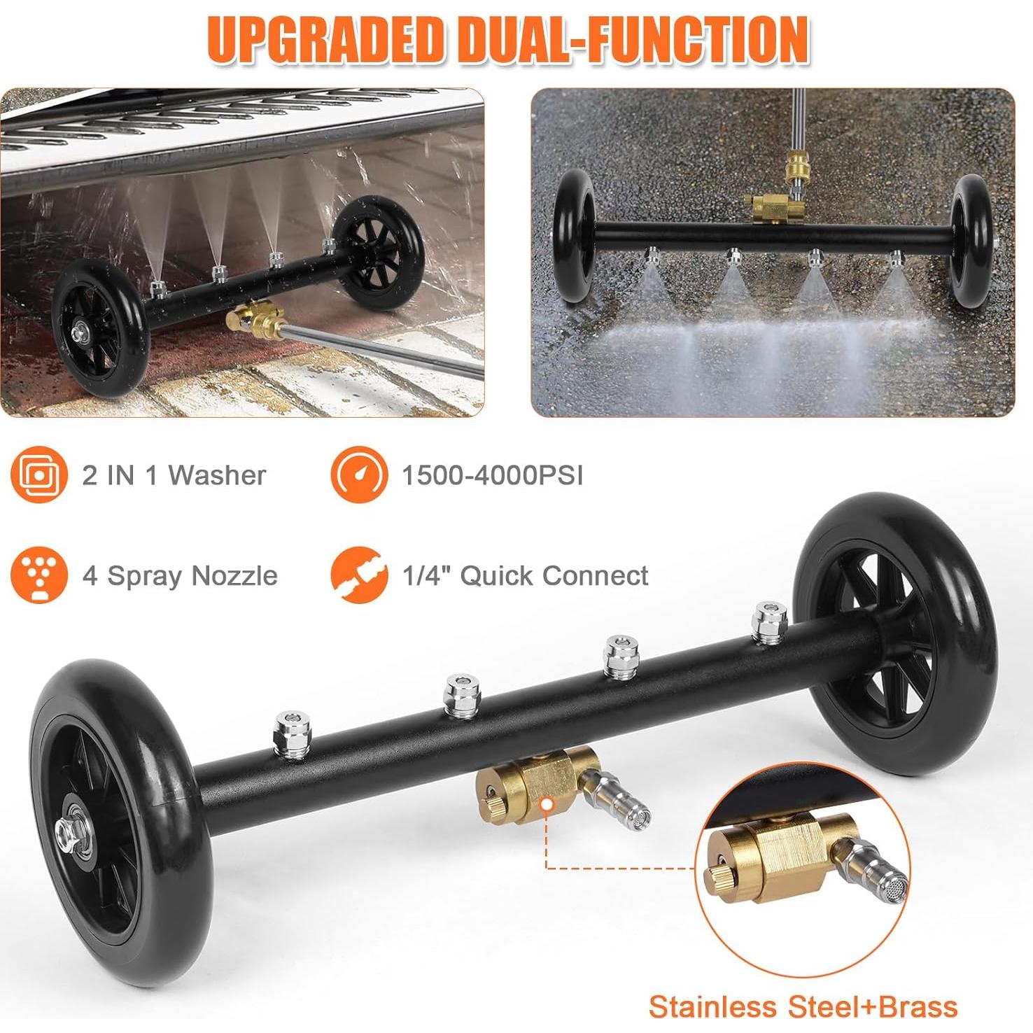 Limpiador de Chasis a Presión YUET 2-en-1 4000 PSI Kit 7 Piezas