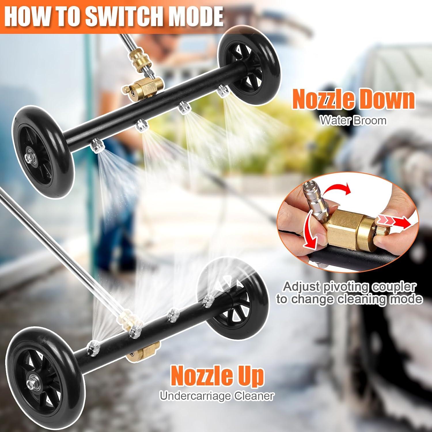 Limpiador de Chasis a Presión YUET 2-en-1 4000 PSI Kit 7 Piezas