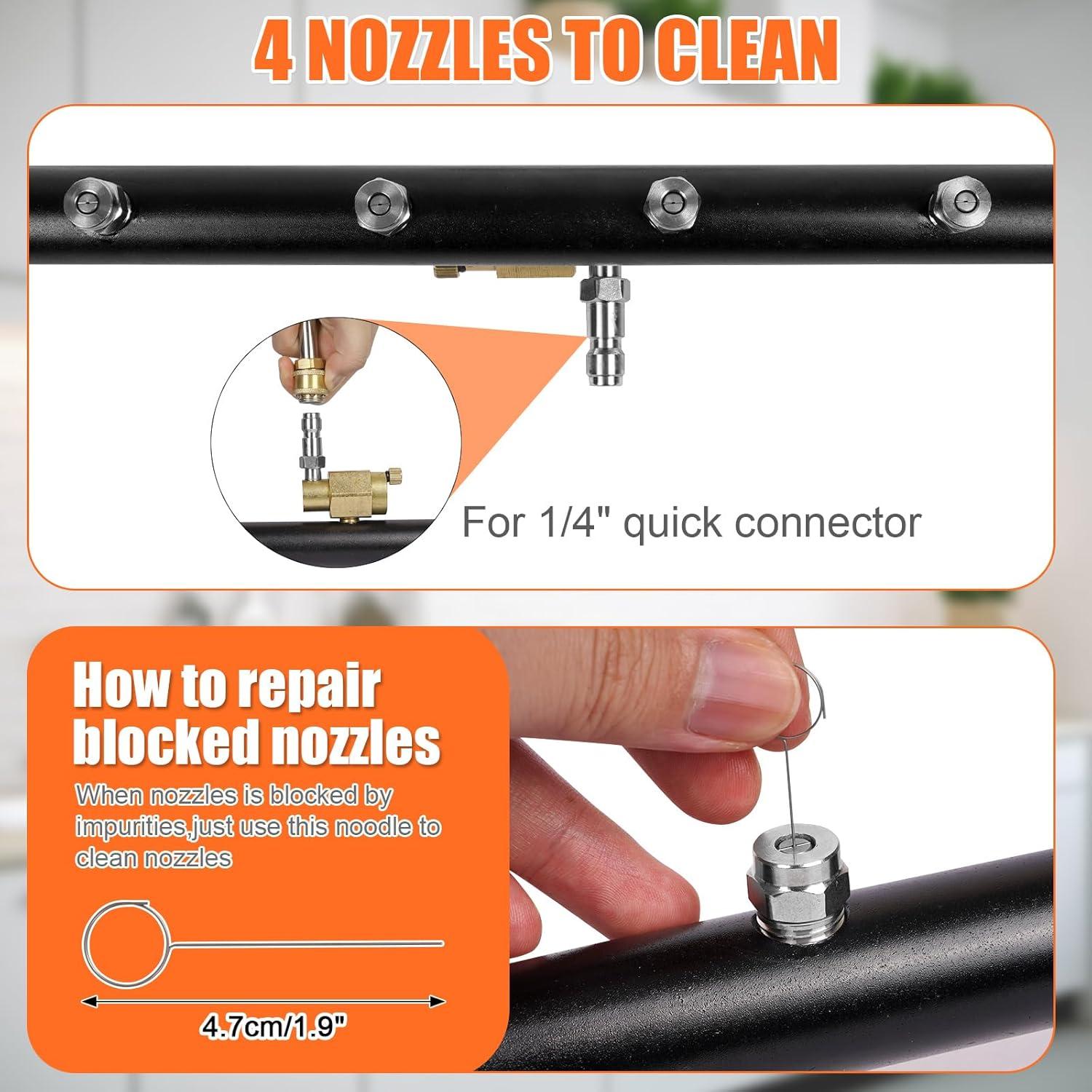 Limpiador de Chasis a Presión YUET 2-en-1 4000 PSI Kit 7 Piezas