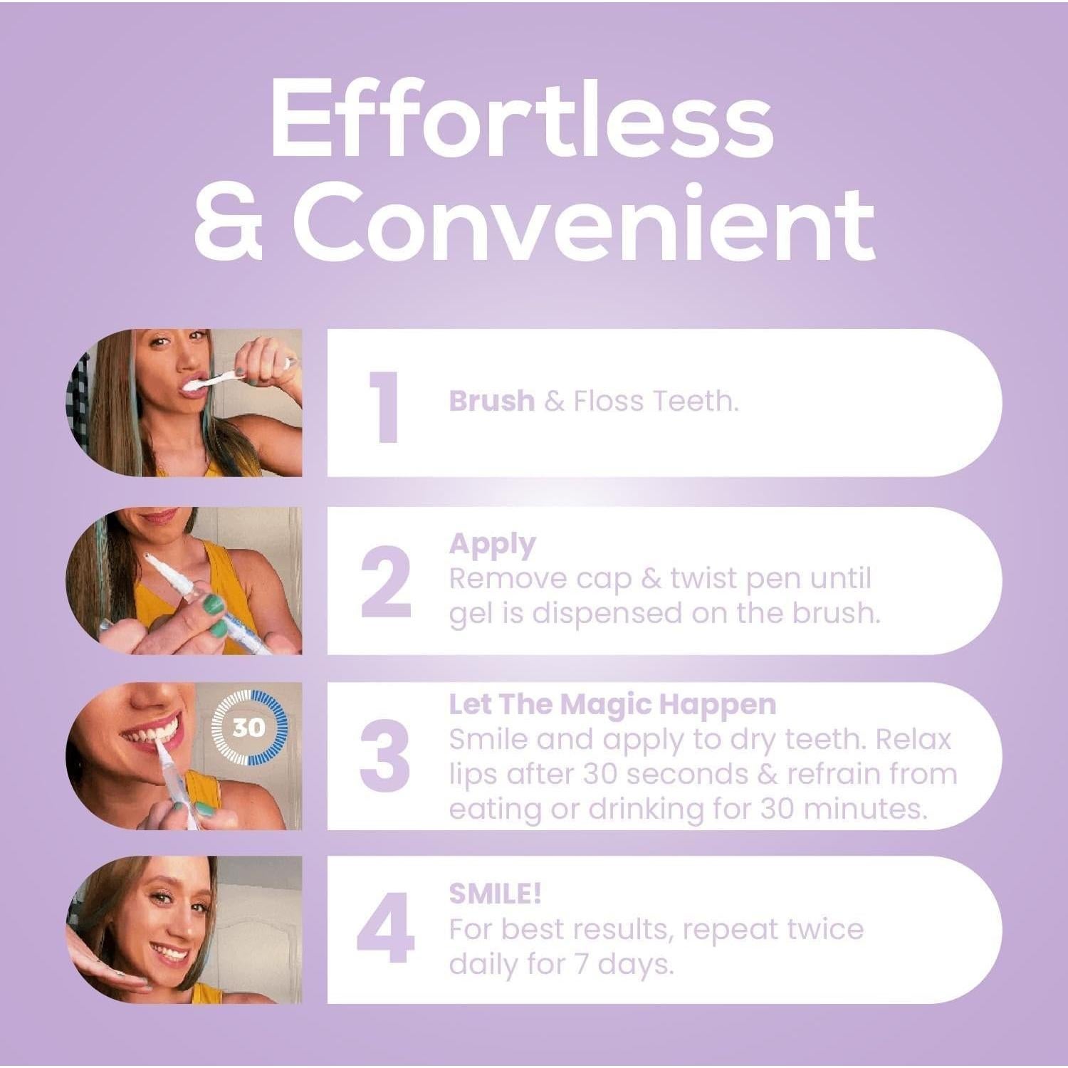 Bolígrafo Blanqueador de Dientes Venus Visage - Gel Menta - 3 Piezas