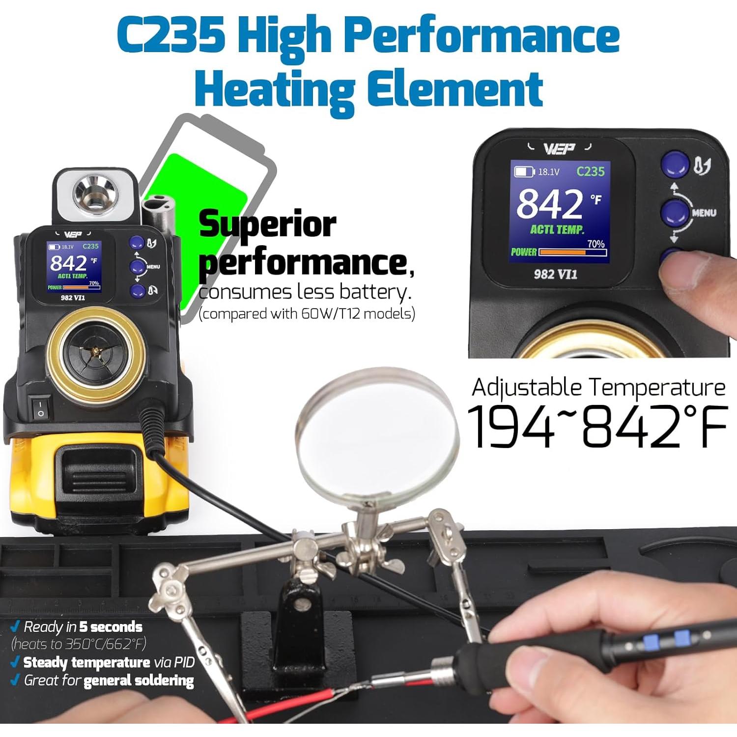 Estación de Soldadura Inalámbrica WEP 982-VI 1 para Dewalt 20V