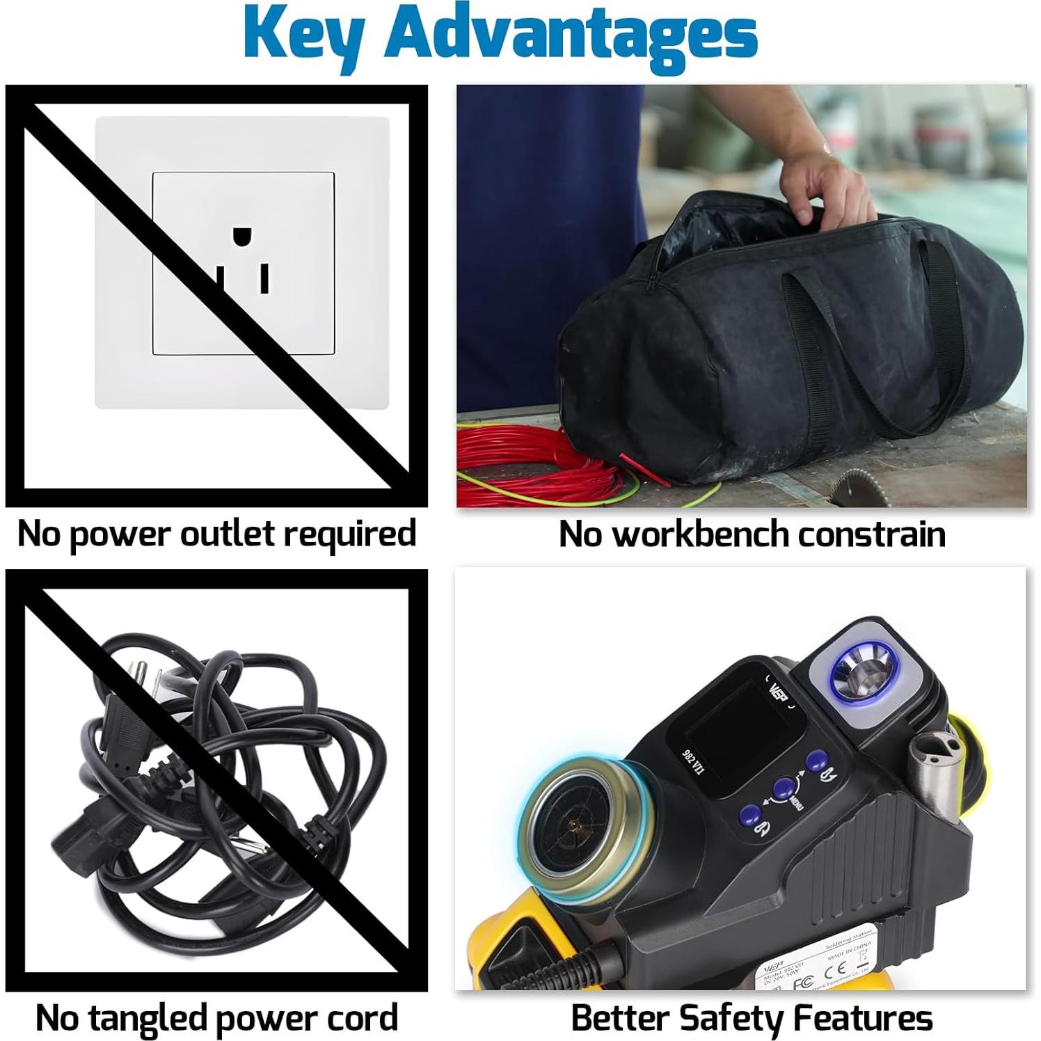 Estación de Soldadura Inalámbrica WEP 982-VI 1 para Dewalt 20V