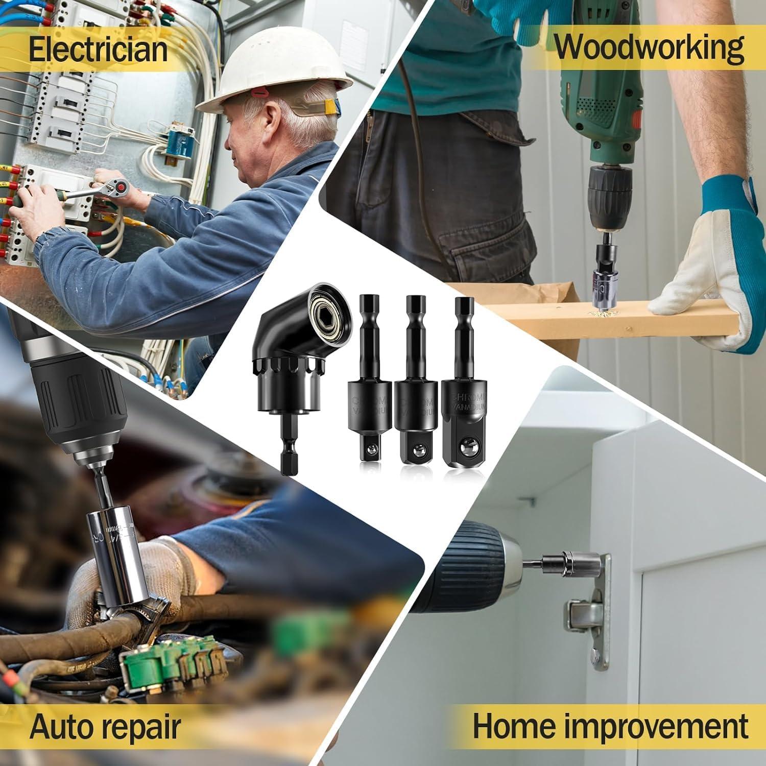 Juego de adaptadores de socket de 3 piezas GUYINOYI 105°