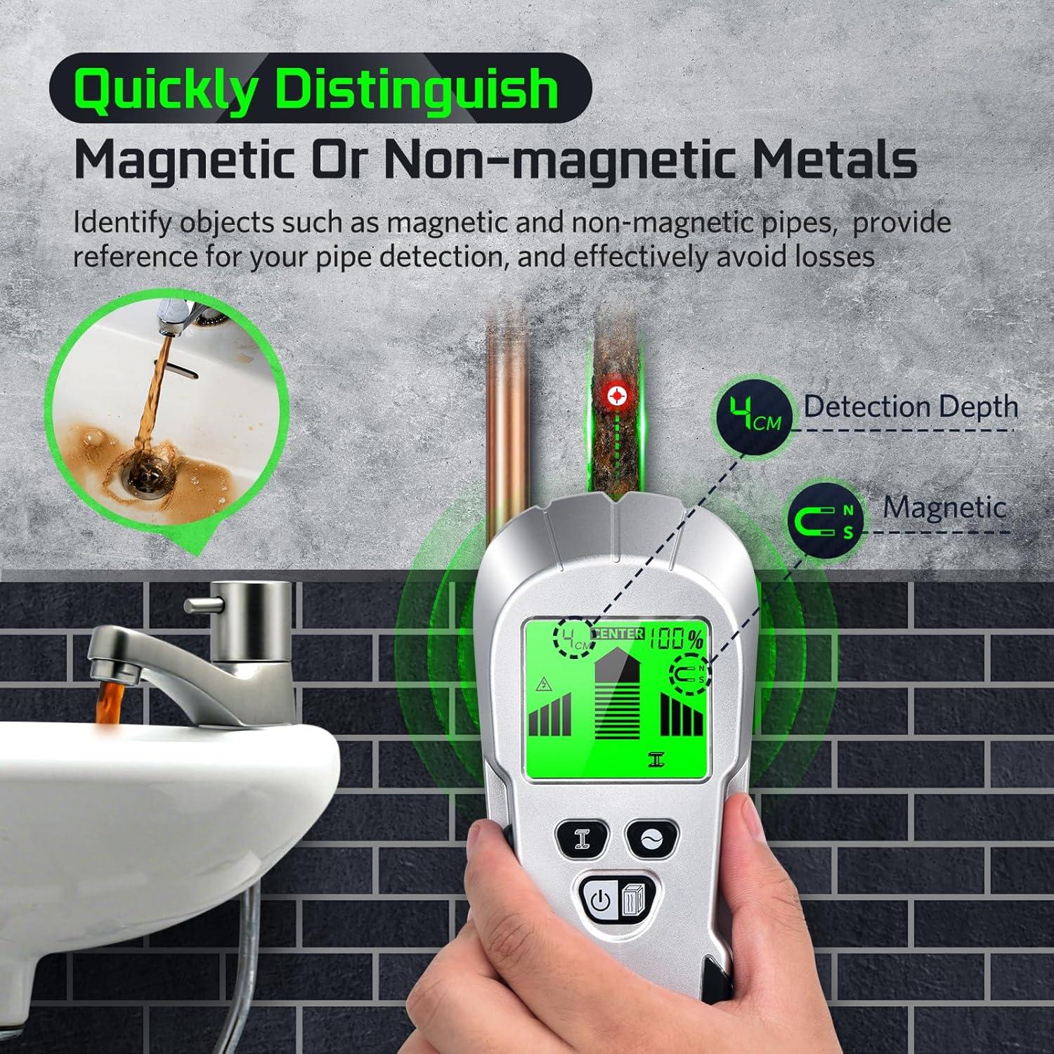 Buscador de Vigas de Pared Freetim TH350 con Pantalla LCD