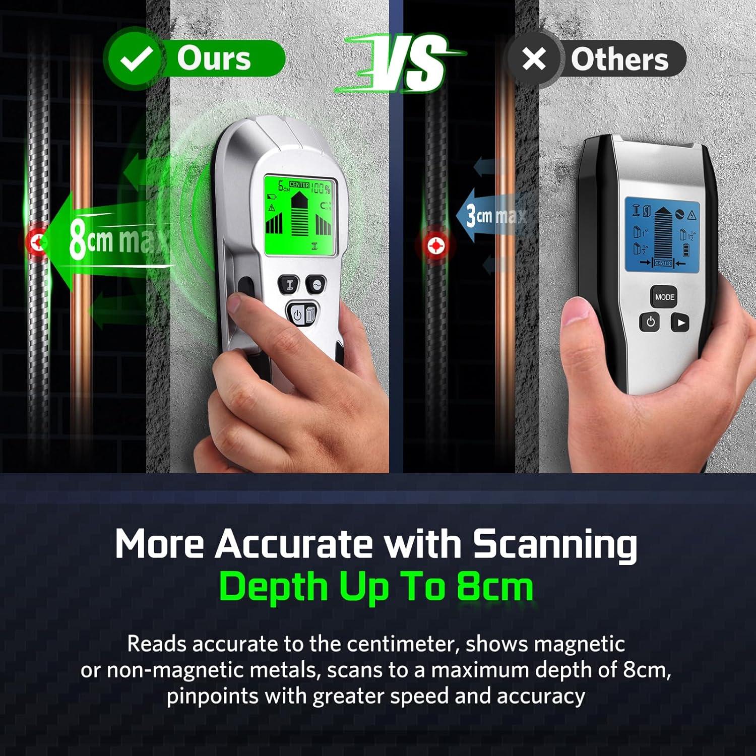 Buscador de Vigas de Pared Freetim TH350 con Pantalla LCD