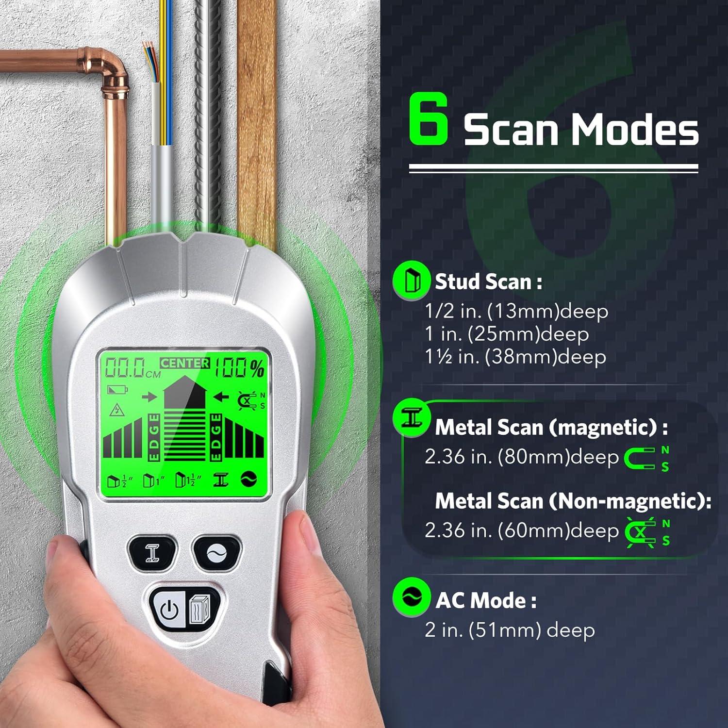 Buscador de Vigas de Pared Freetim TH350 con Pantalla LCD