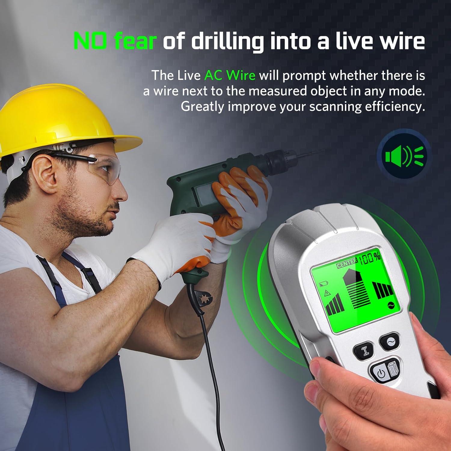 Buscador de Vigas de Pared Freetim TH350 con Pantalla LCD