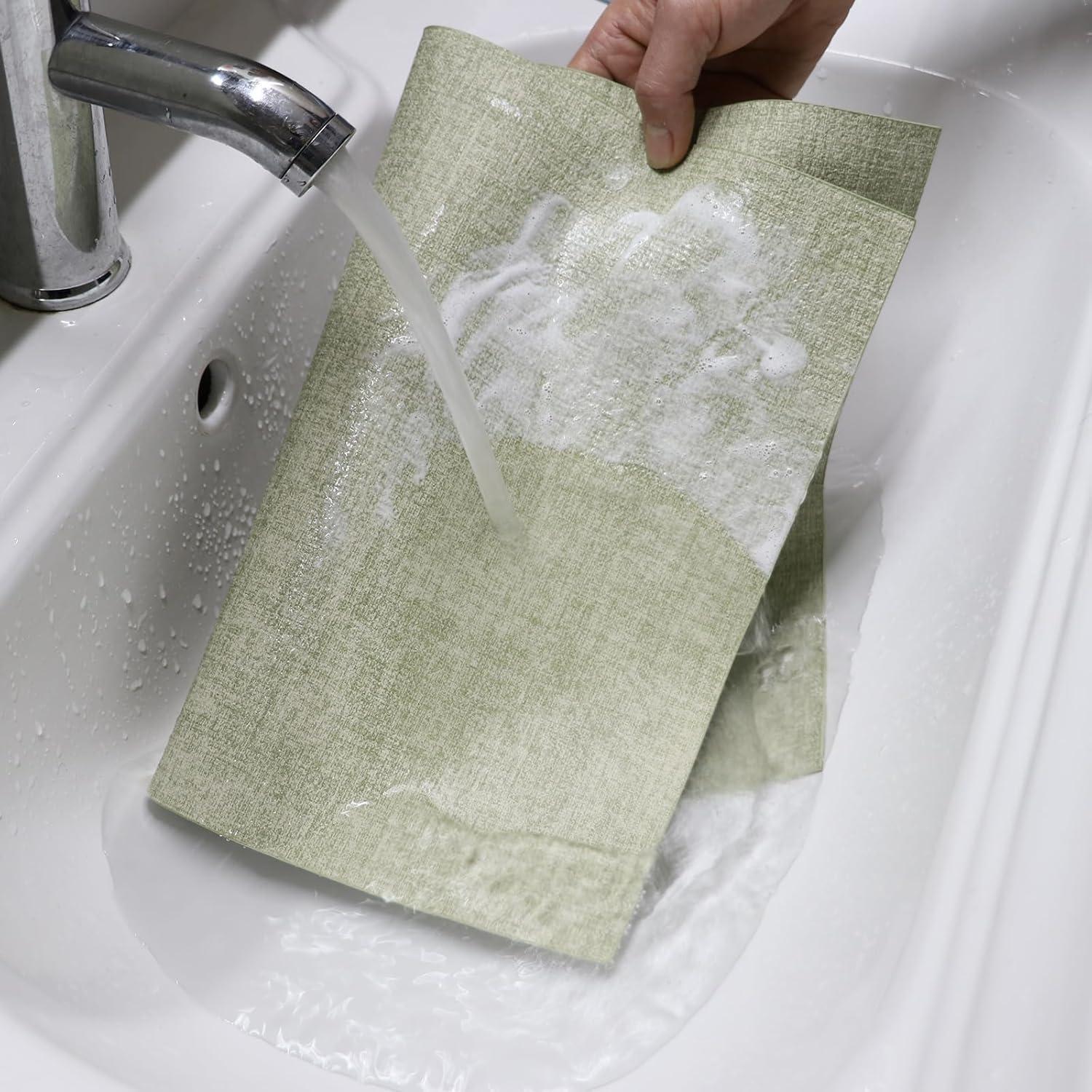 Juego de 4 Manteles LQICAI Azul Rectangulares Lavables