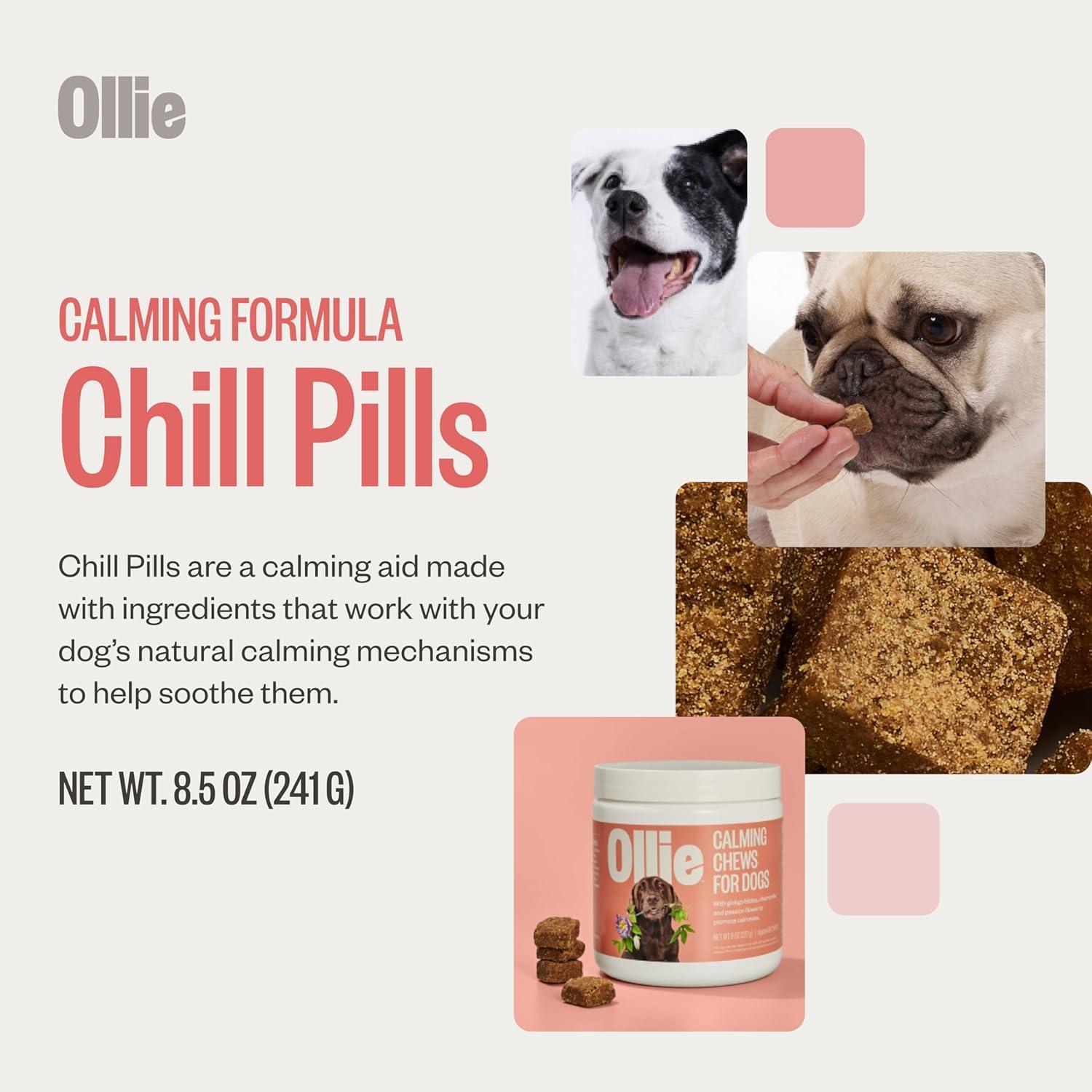 Suplemento Calmante Masticable Ollie Chill Pills para Perros - 60 Unidades