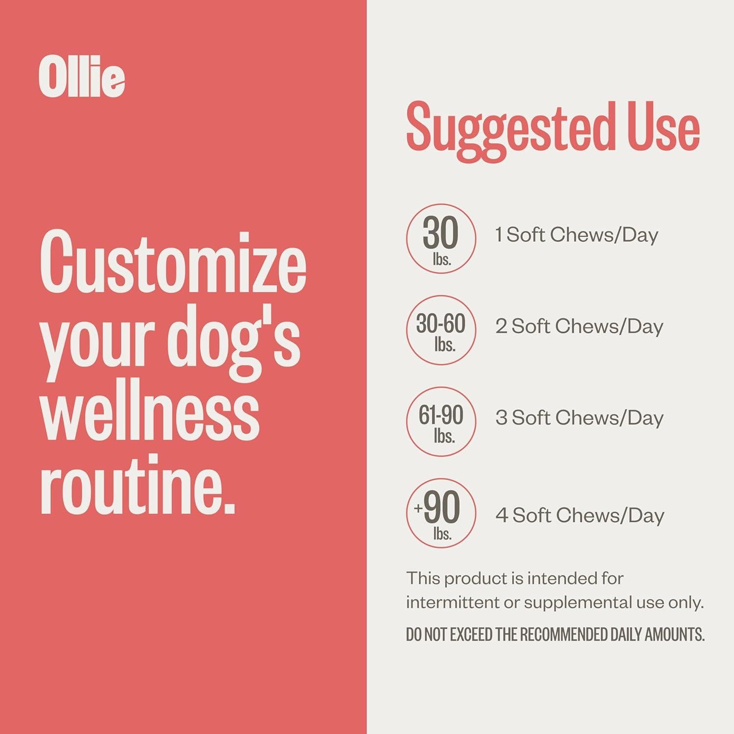 Suplemento Calmante Masticable Ollie Chill Pills para Perros - 60 Unidades