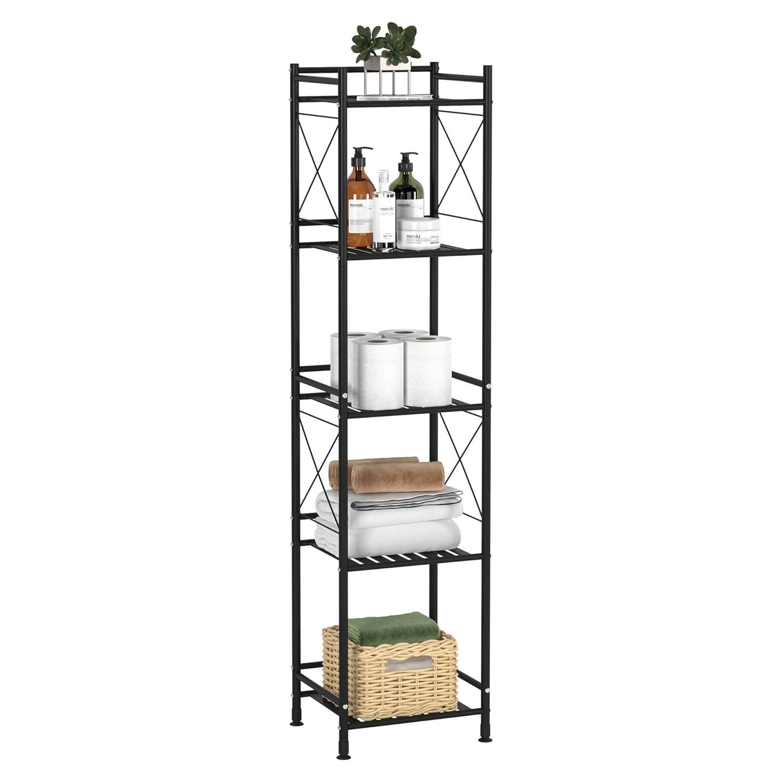 Estante de almacenamiento TZAMLI 5 niveles metal negro mate