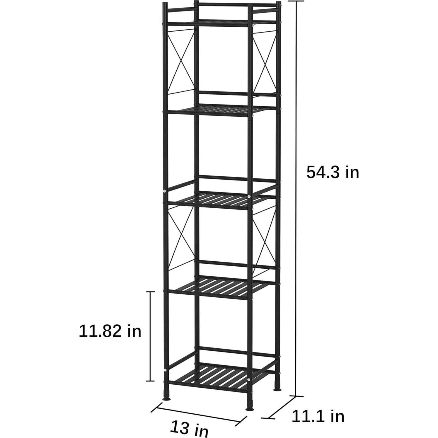 Estante de almacenamiento TZAMLI 5 niveles metal negro mate