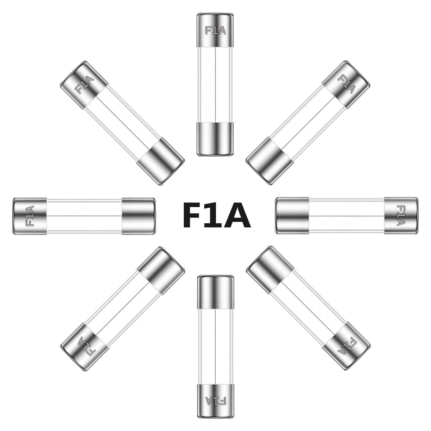Fusibles de Vidrio Rápido Fundido ALLECIN 1A 250V 30 Piezas