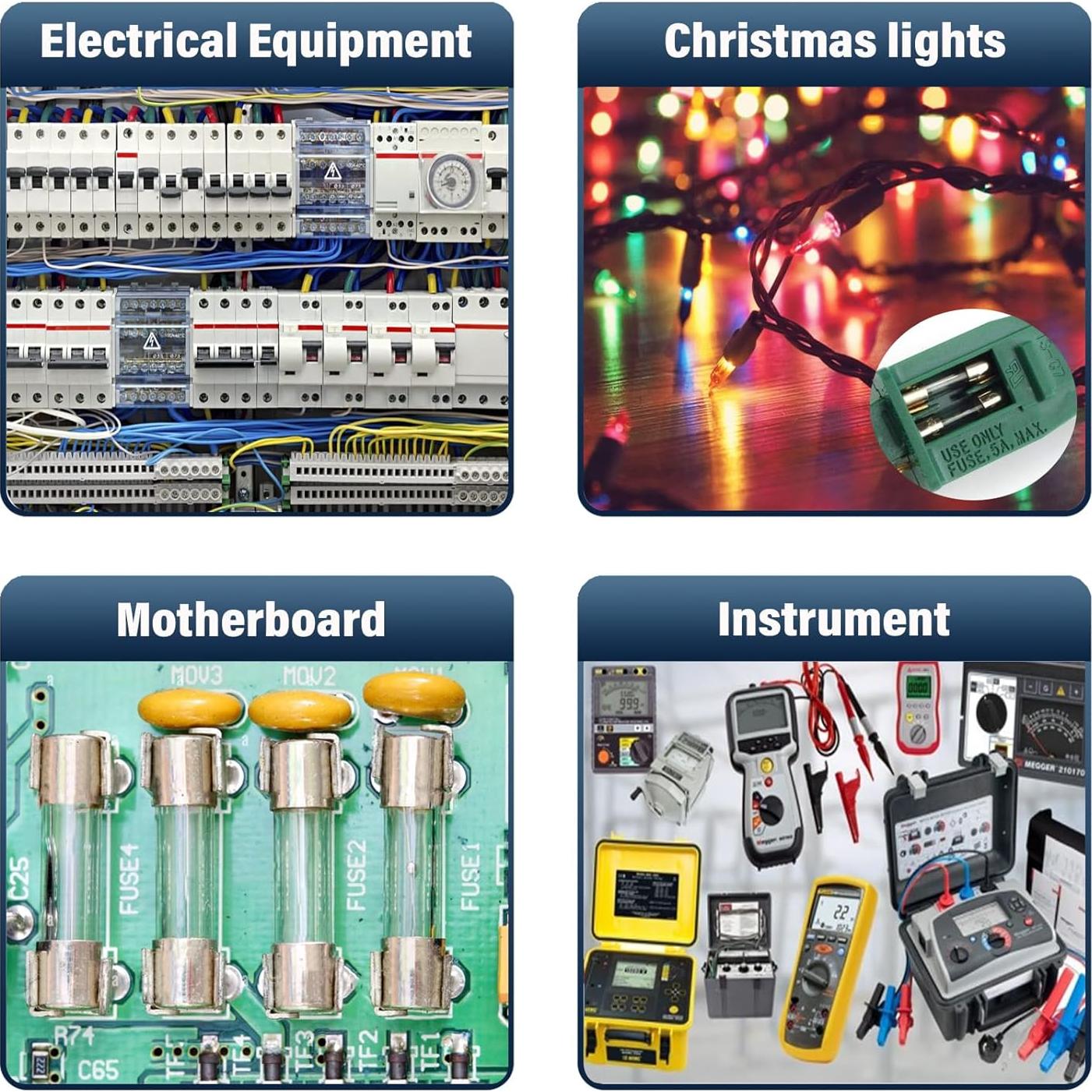 Fusibles de Vidrio Rápido Fundido ALLECIN 1A 250V 30 Piezas