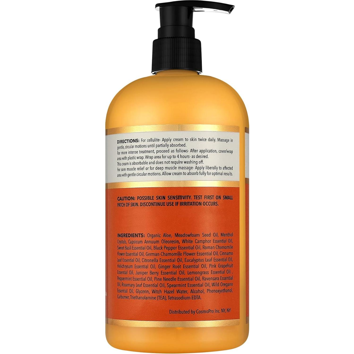 Gel de Masaje Cosmetasa Hot Cream 248g - Anticelulitis Natural