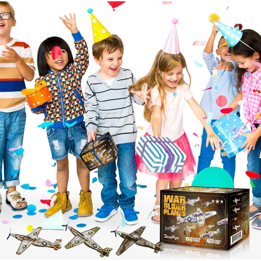 Paquete de 24 Aviones Planeadores JOYGOGO - 6 Diseños Diversos