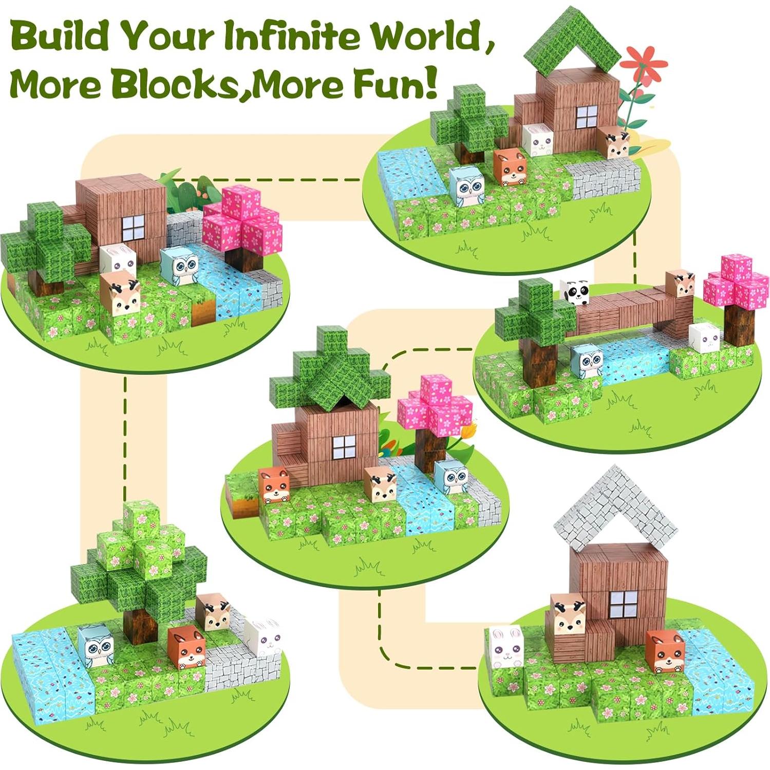 Bloques Magnéticos Giftpeak 100 Piezas para Niños 3-10 Años