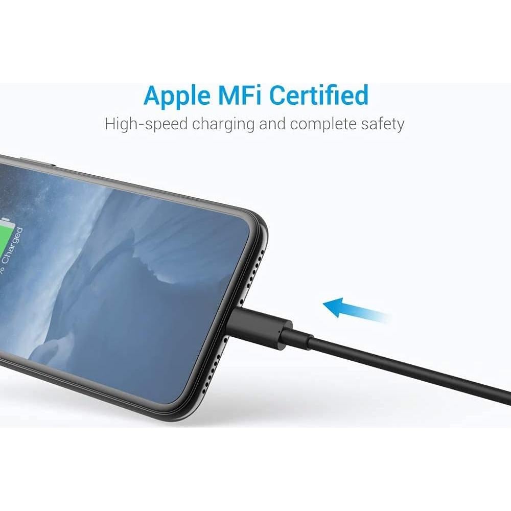 Cable Lightning MFi Nikolable 3Pack 3FT Carga Rápida Negro