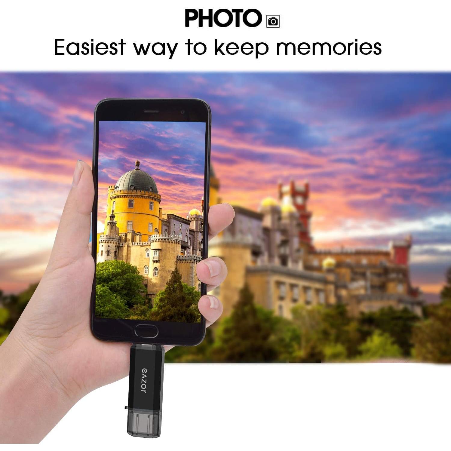 Unidad Flash USB C 32GB eazor Doble OTG a Prueba de Agua