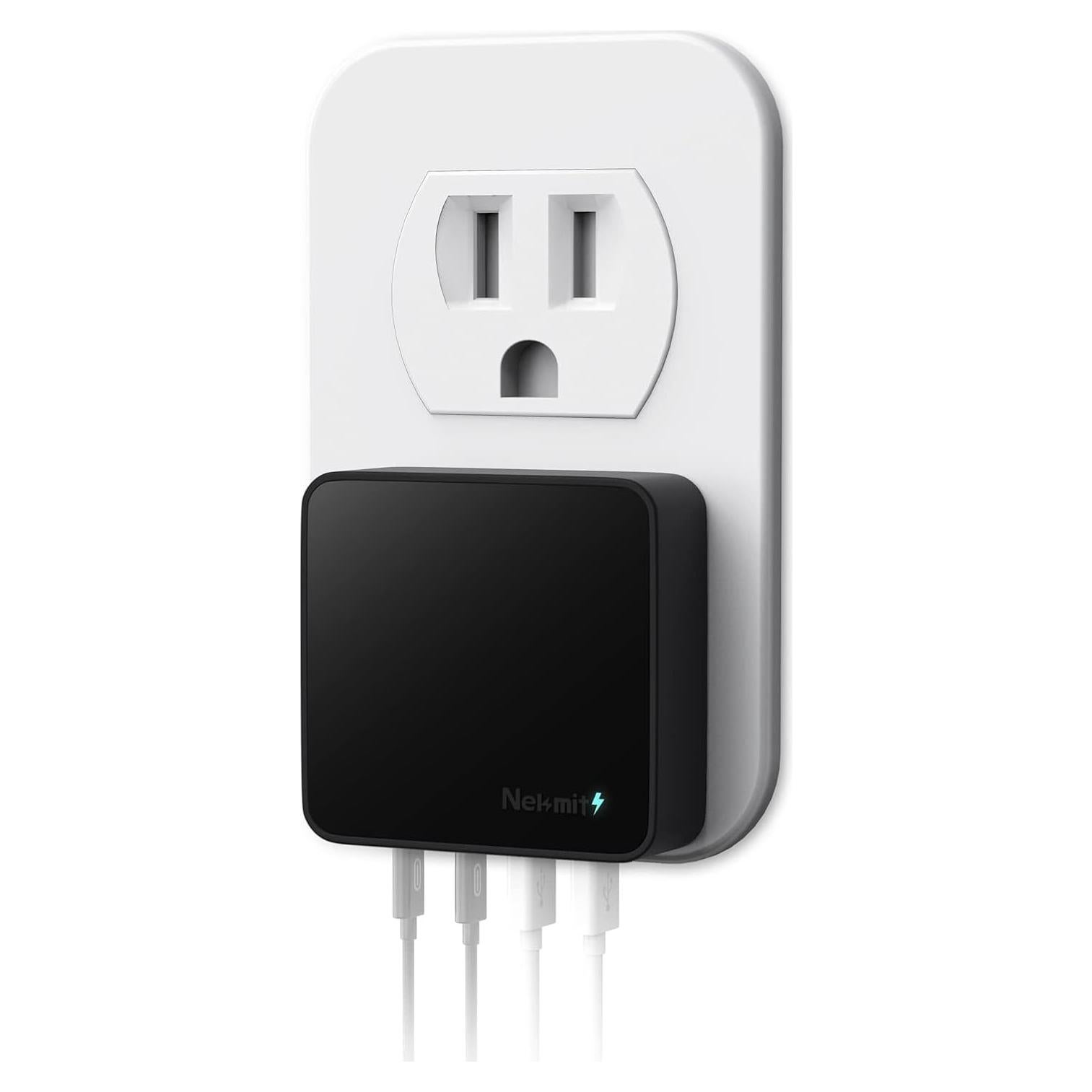 Cargador USB C Nekmit 52W con 4 Puertos Rápidos