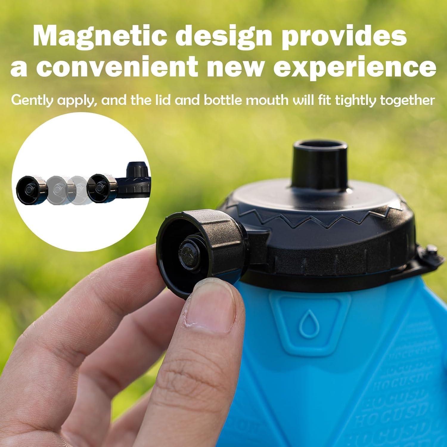 Botella de Agua Plegable Paspring 580ml Silicona Antifugas Negra