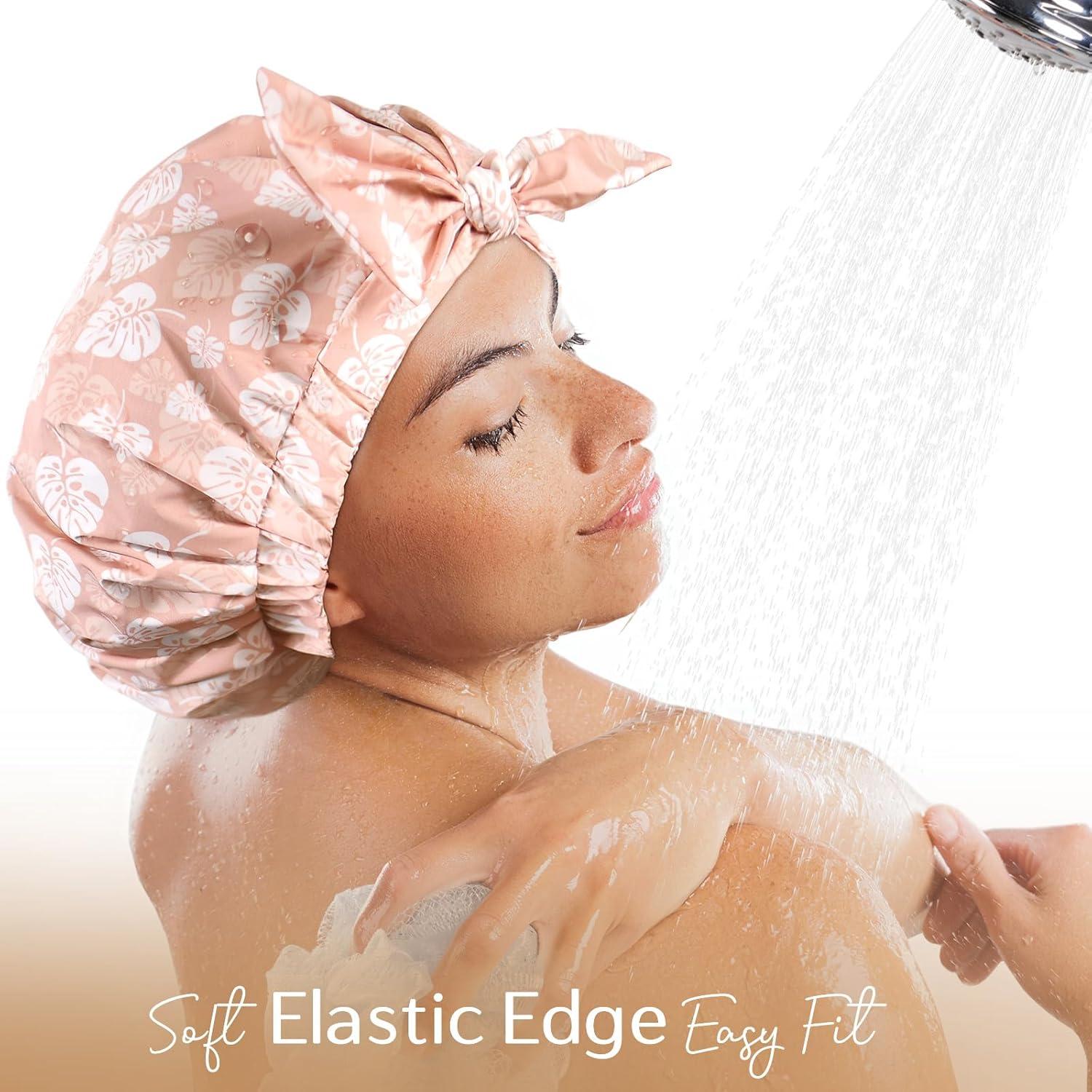 Gorro de Ducha Reutilizable Yanibest Rosa Impermeable Ajustable