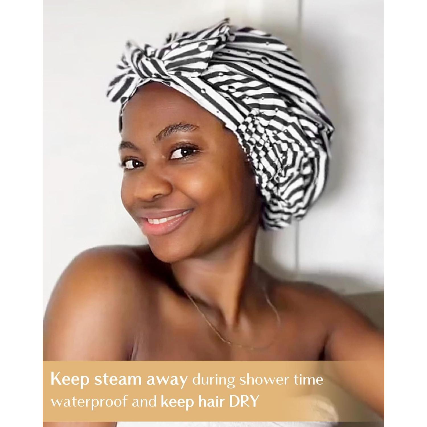 Gorro de Ducha Reutilizable Yanibest Rosa Impermeable Ajustable