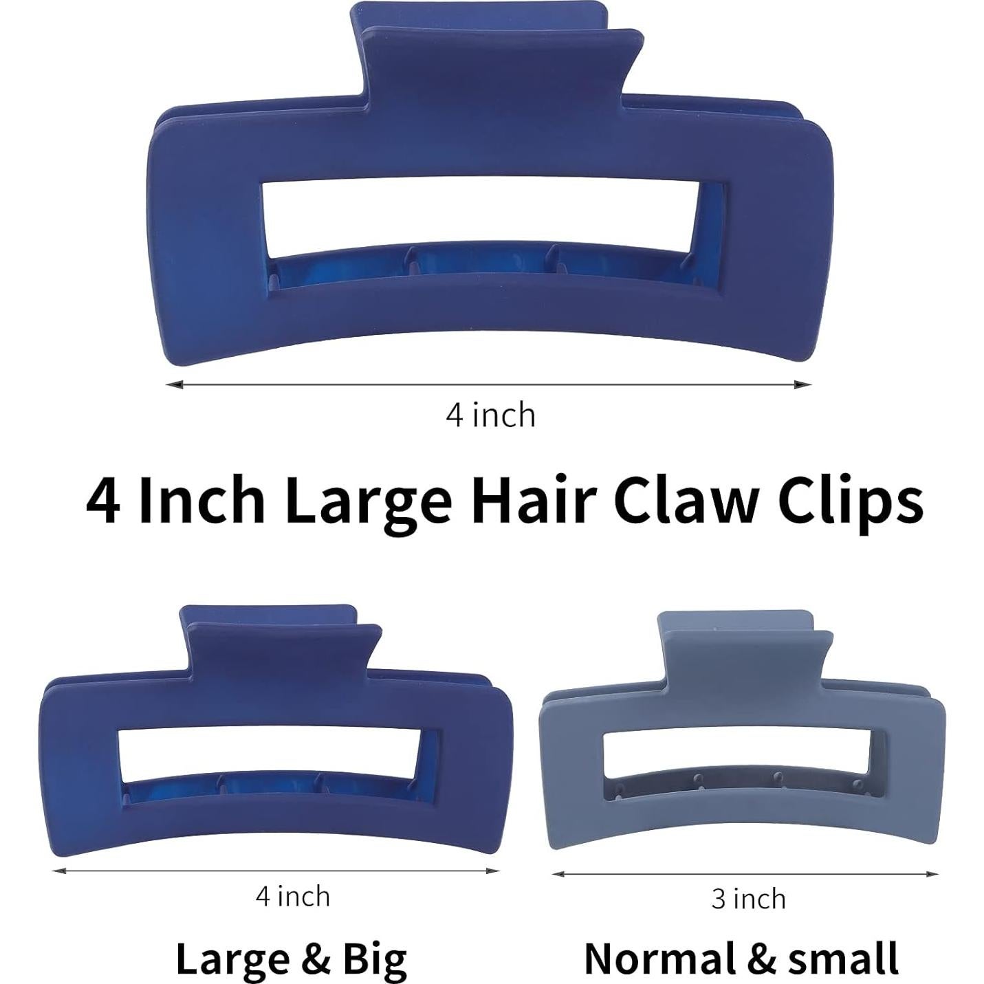 Pinzas grandes para cabello grueso Sisiaipu - 12 piezas 10.4 cm