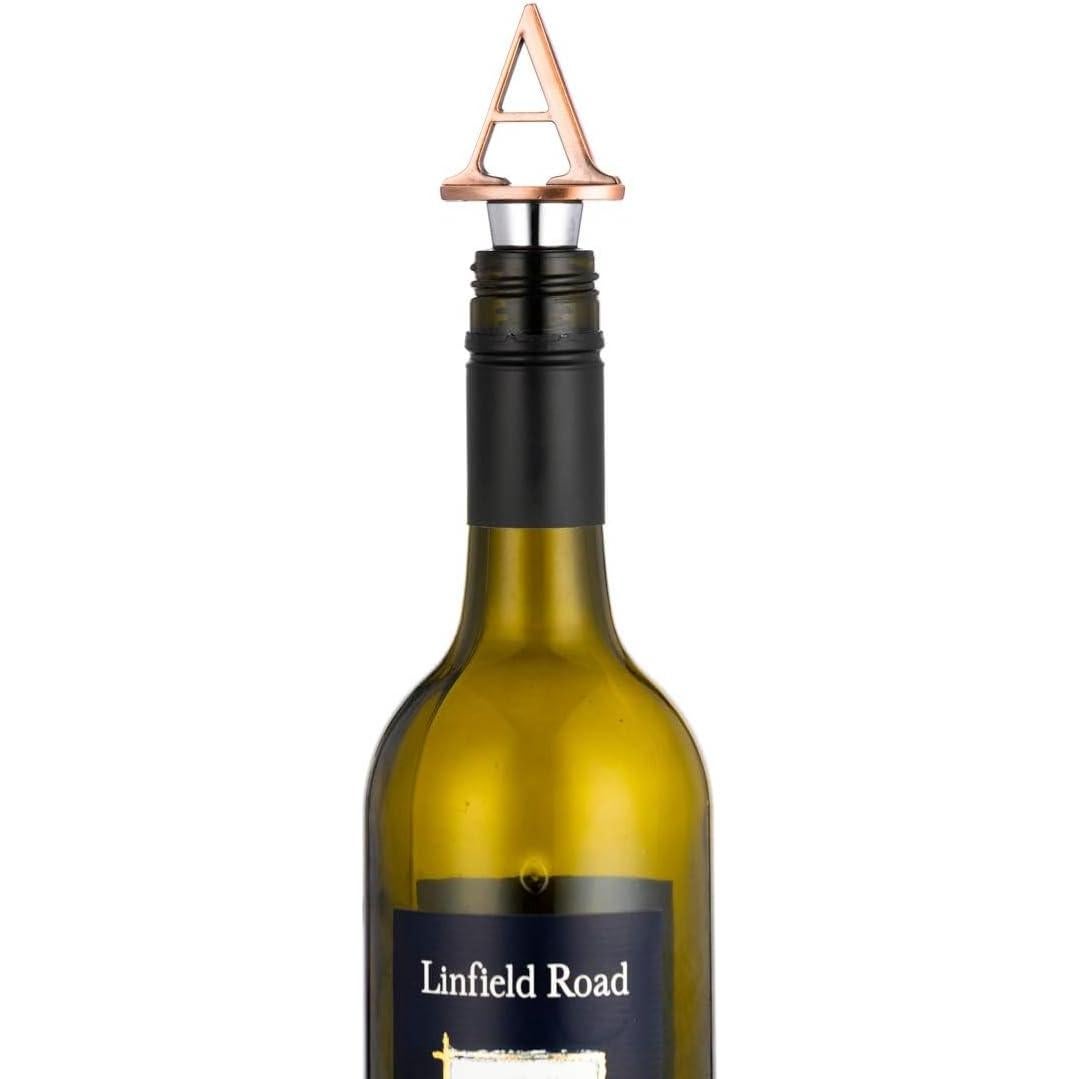 Tapones de Vino Reutilizables SANDAO Letras A Acero Inoxidable