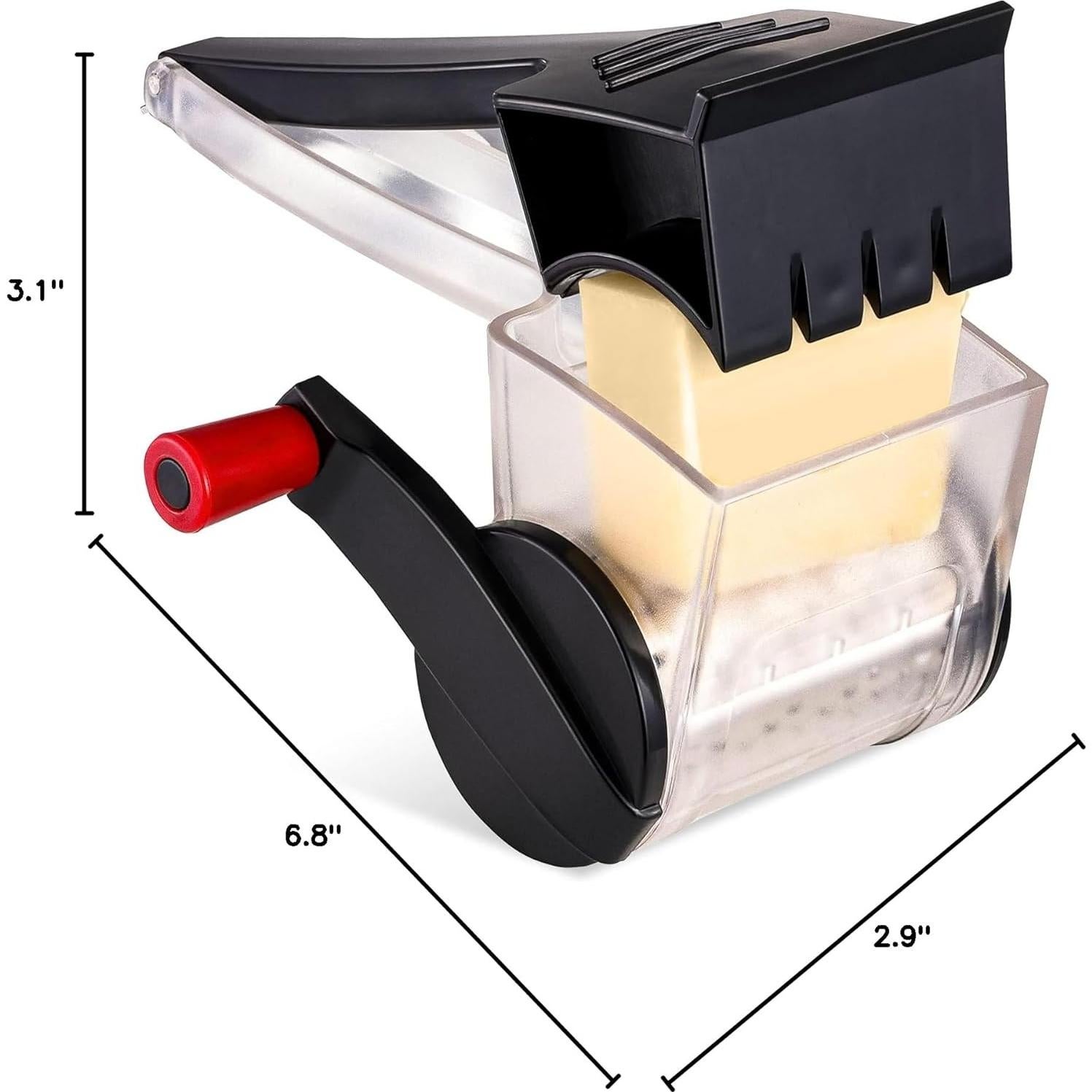 Rallador de Queso GDL Negro, Acero Inoxidable, Apto Lavavajillas