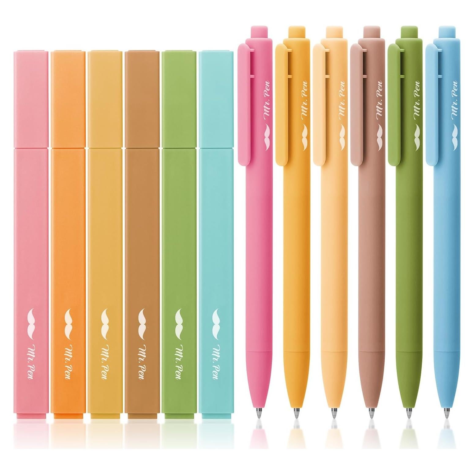 Marcadores y Bolígrafos de Gel Mr. Pen, Paquete de 12, Colores Brillantes