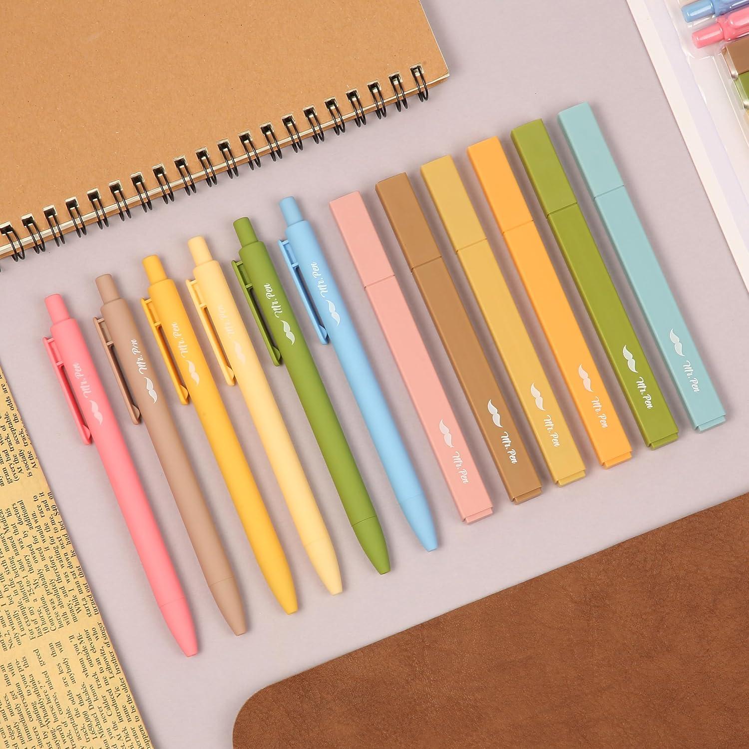 Marcadores y Bolígrafos de Gel Mr. Pen, Paquete de 12, Colores Brillantes