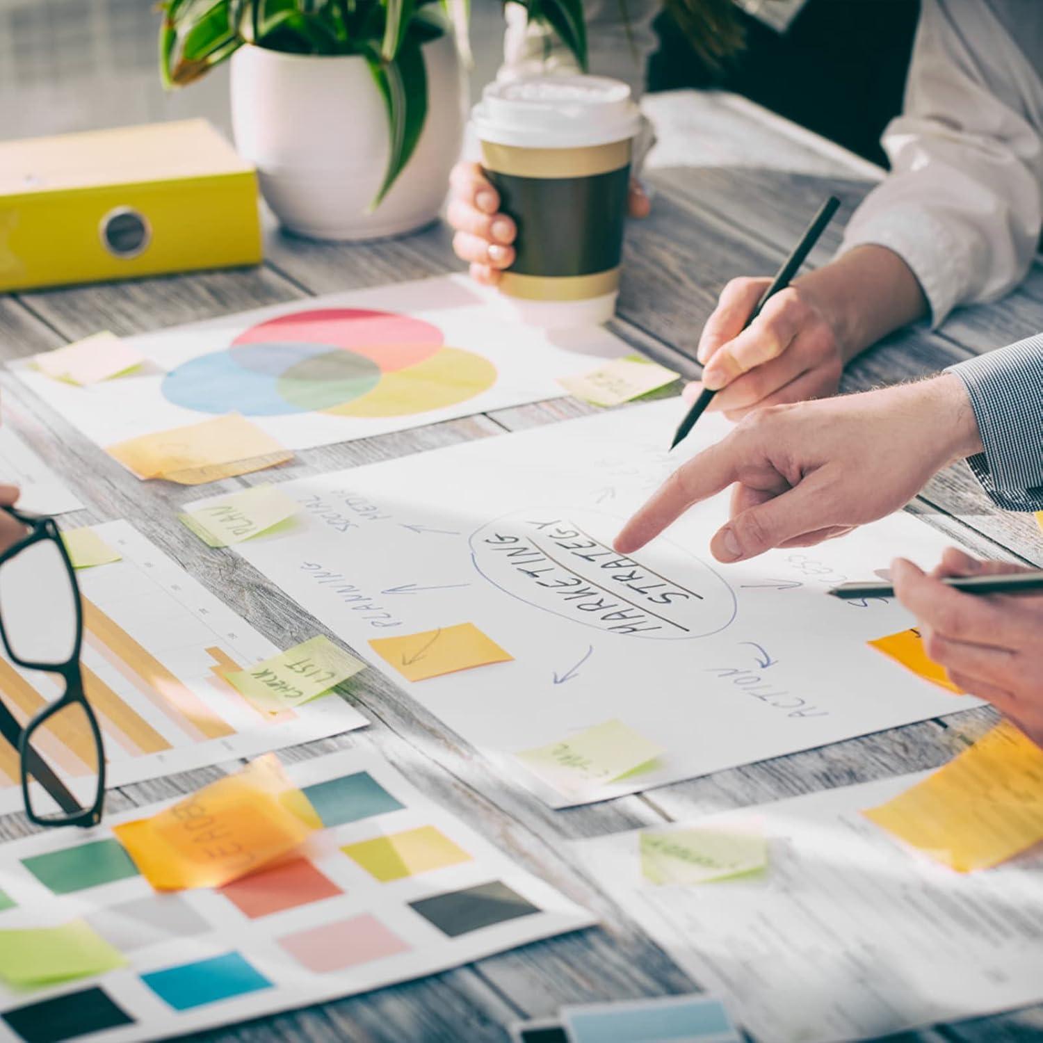 Notas Adhesivas Transparentes MIUTME 500 Pcs 7 Colores 7.62 cm